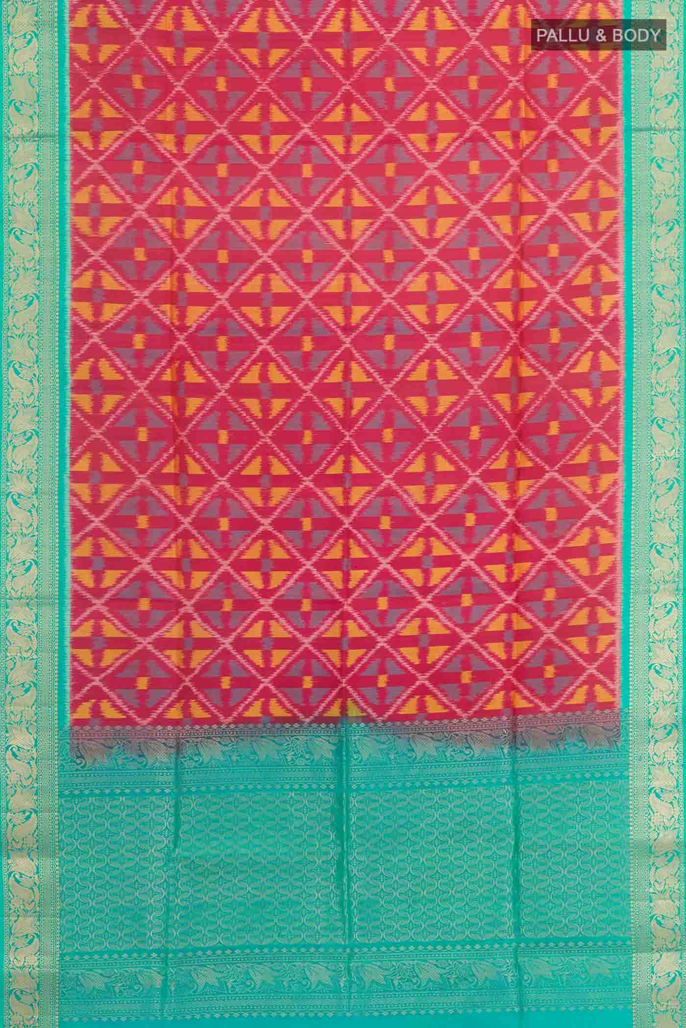 Dark Pink Soft Silk Saree - Image 3