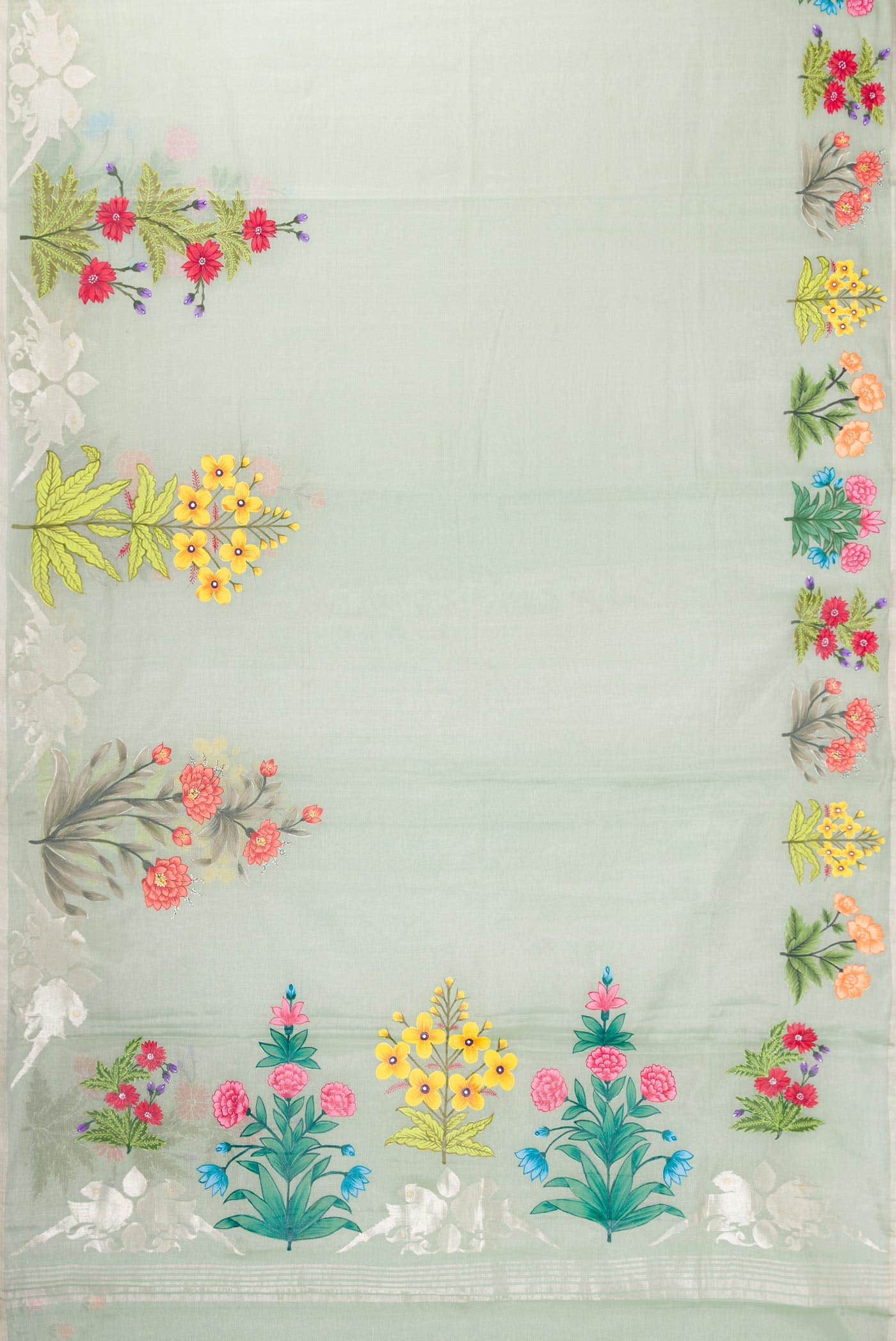 Davys Grey Dual Tone Kanjivaram Tissue Silk Saree - Image 4