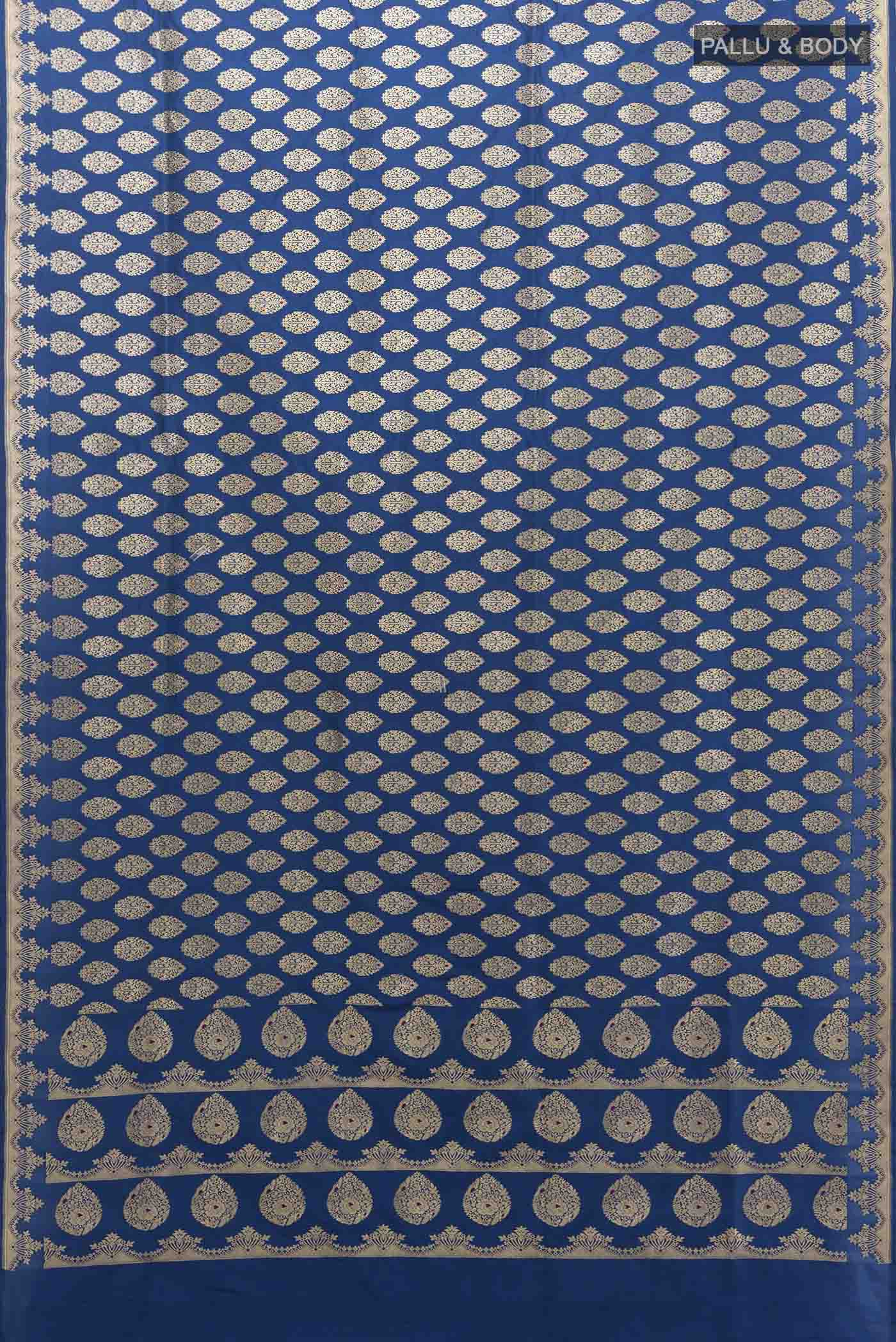 Blue Banarasi Silk Saree - Image 5