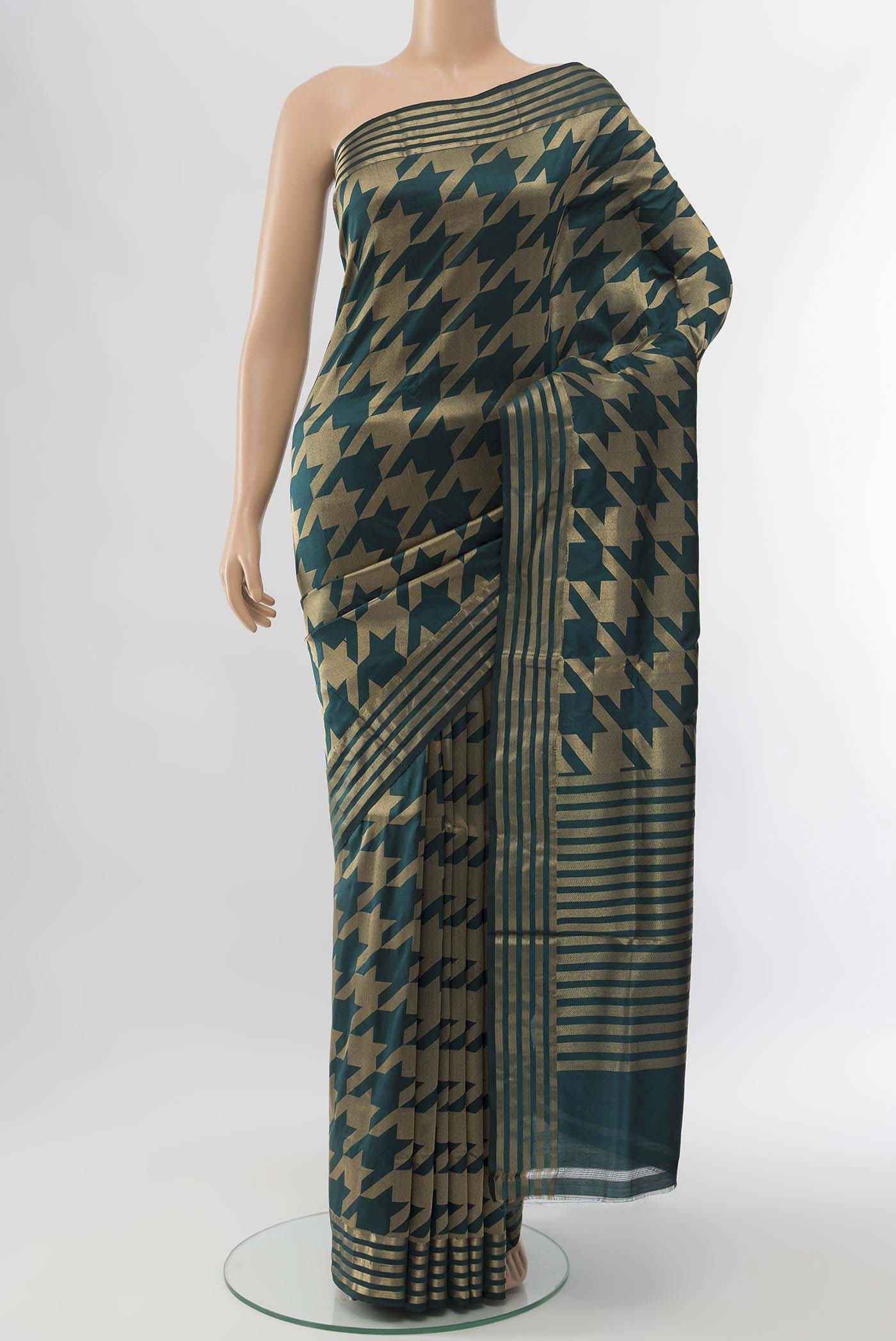 Electric Blue Banarasi Katan Silk Saree