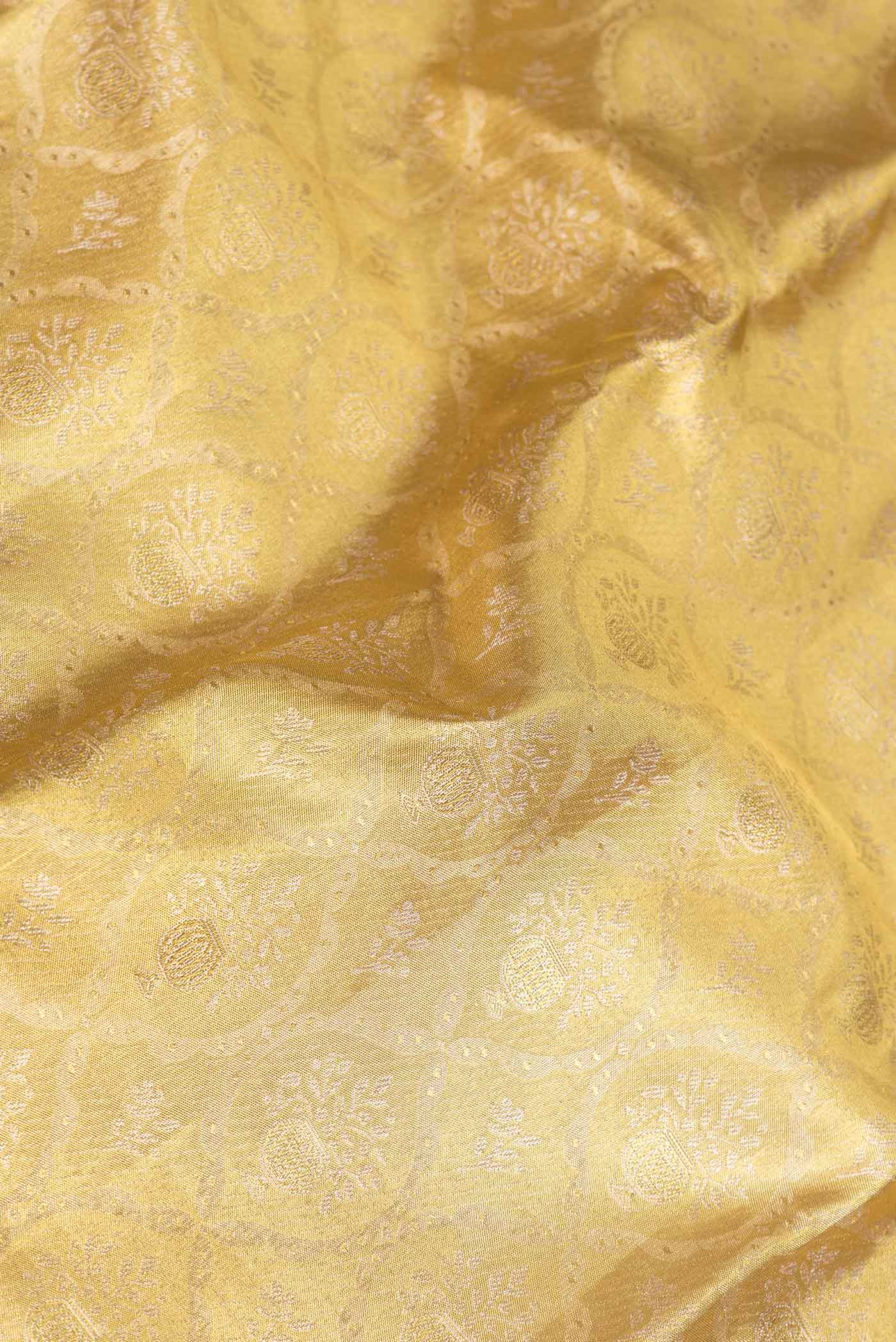 Gold Dual Tone Kanchipuram Saree - Image 2