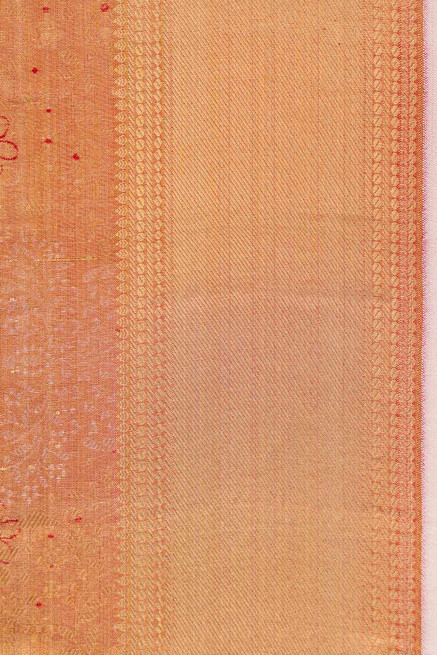 Gold Dual Tone Kanchipuram Silk Saree - Image 3