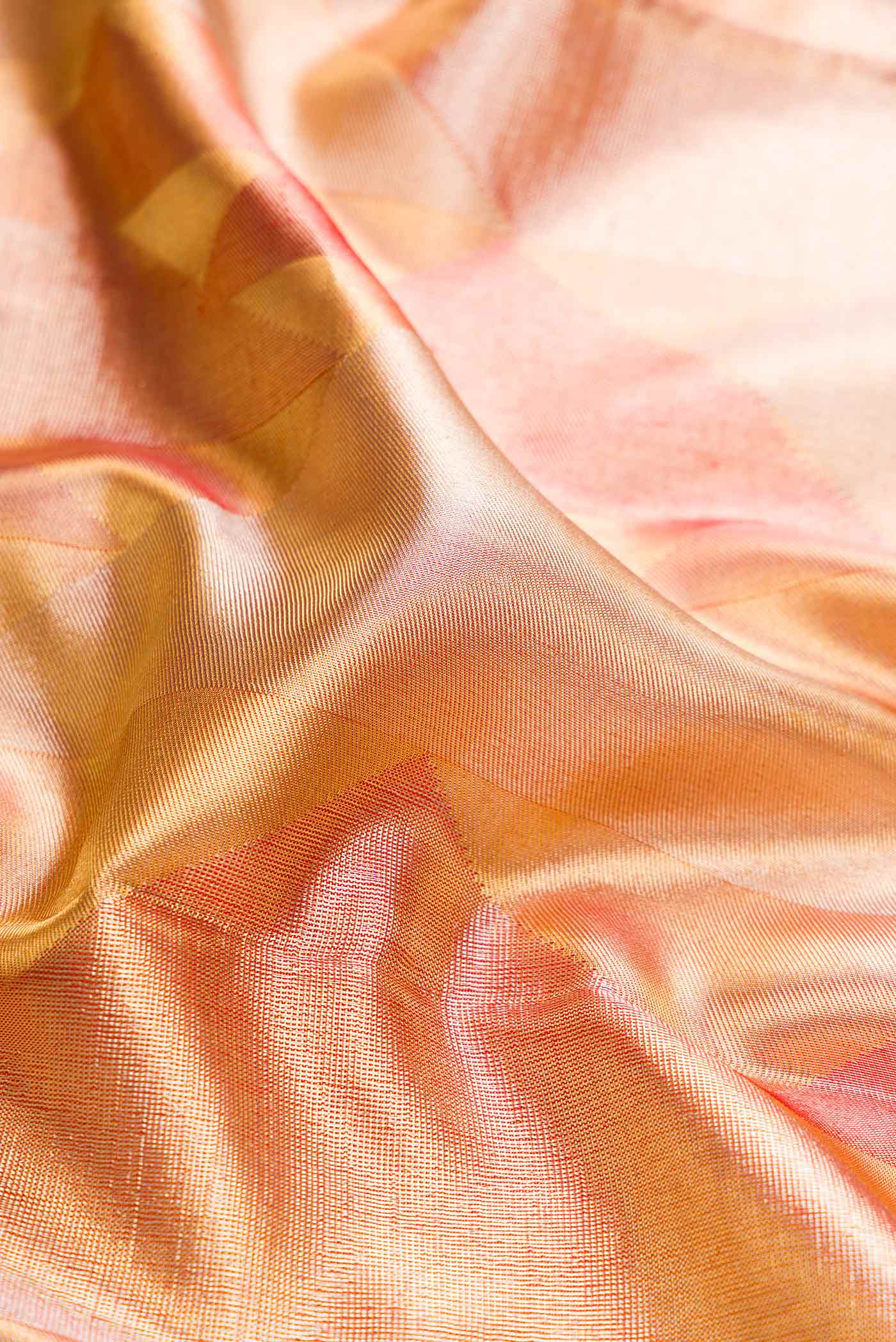 Gold Dual Tone Kanchipuram Silk Saree - Image 2