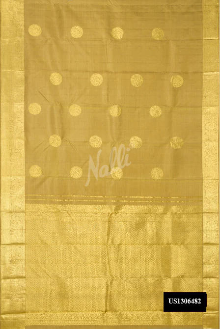 Gold Dual Tone Kanchipuram Silk Saree