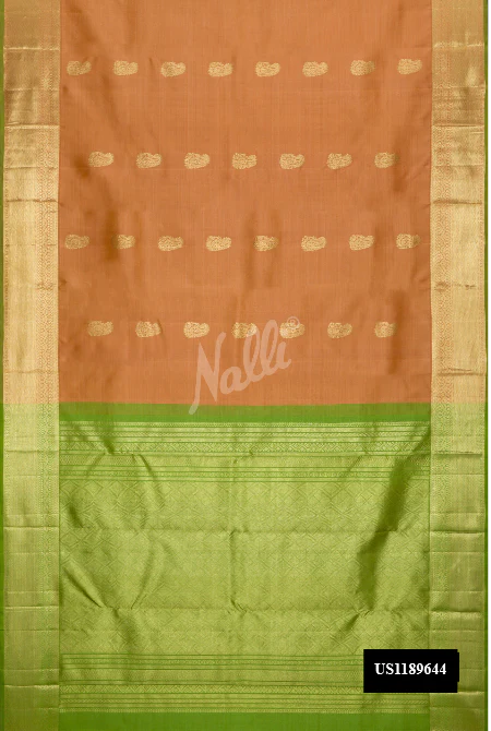Gold Dual Tone Kanchipuram Silk Saree