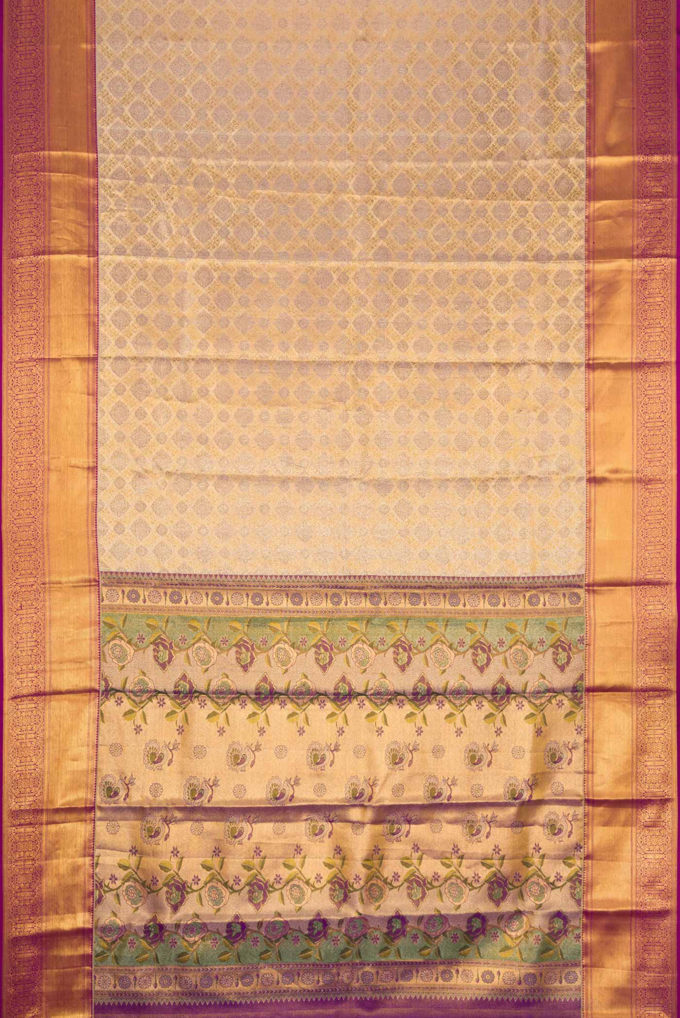 Gold Kanchipuram Tissue Silk Saree - Image 6