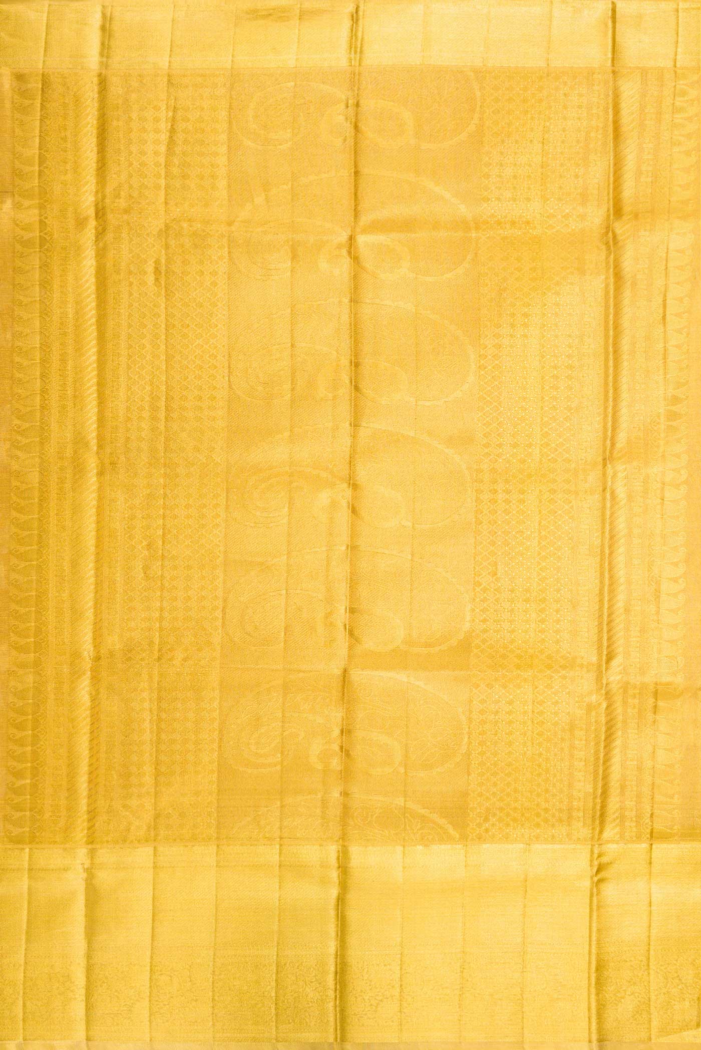 Gold Dual Tone Kanchipuram Tissue Silk Saree - Image 7