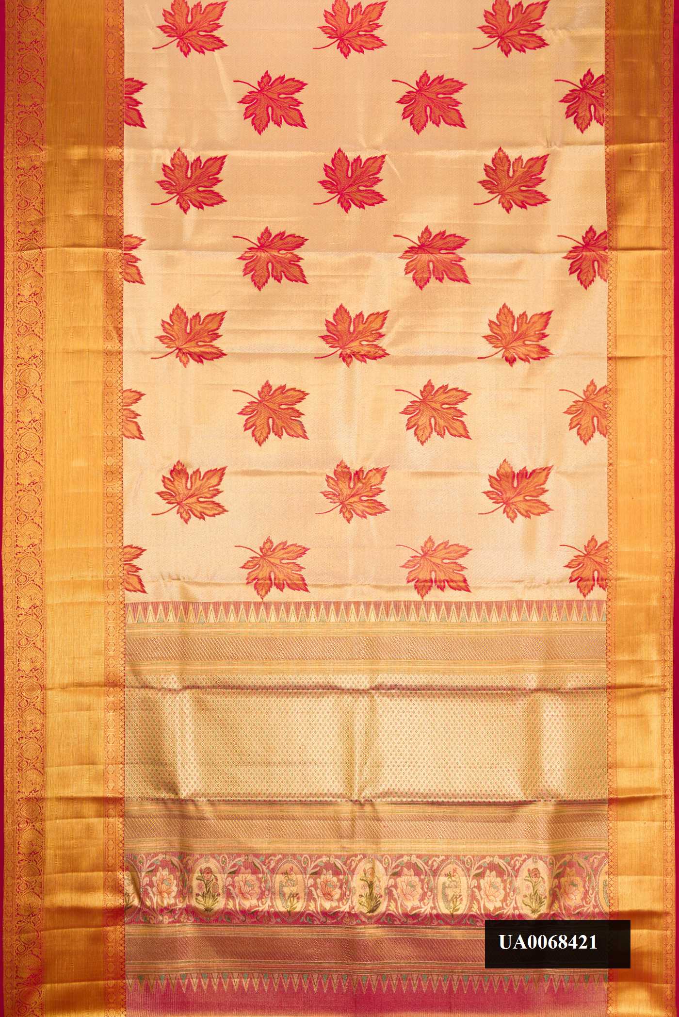 Gold Dual Tone Kanchipuram Tissue Silk Saree