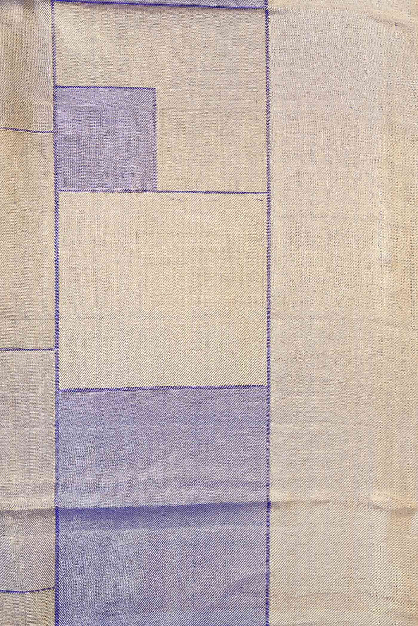 Gold Dual Tone Kanchipuram Tissue Silk Saree - Image 3