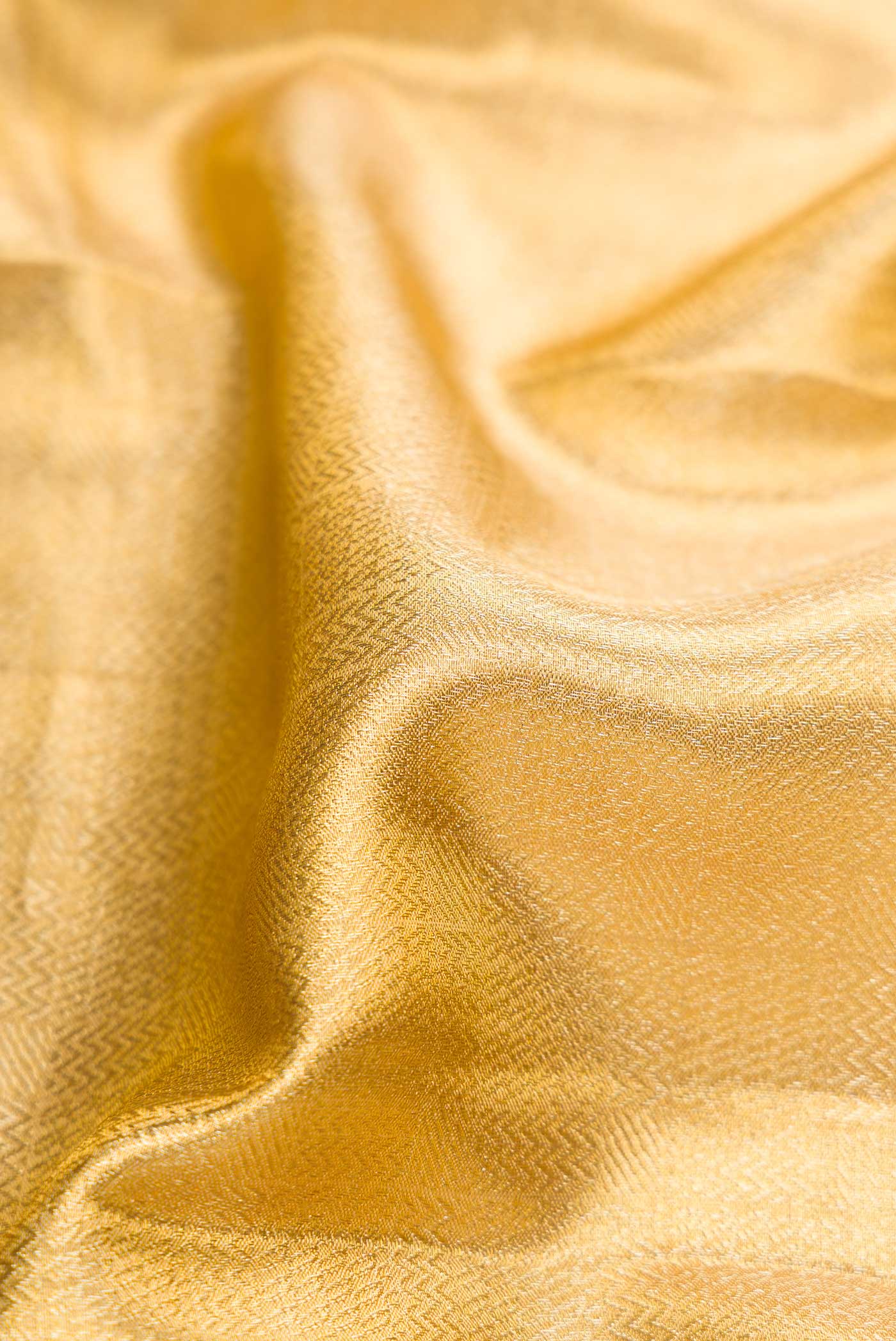 Gold Dual Tone Kanjivaram Tissue Silk Saree - Image 2