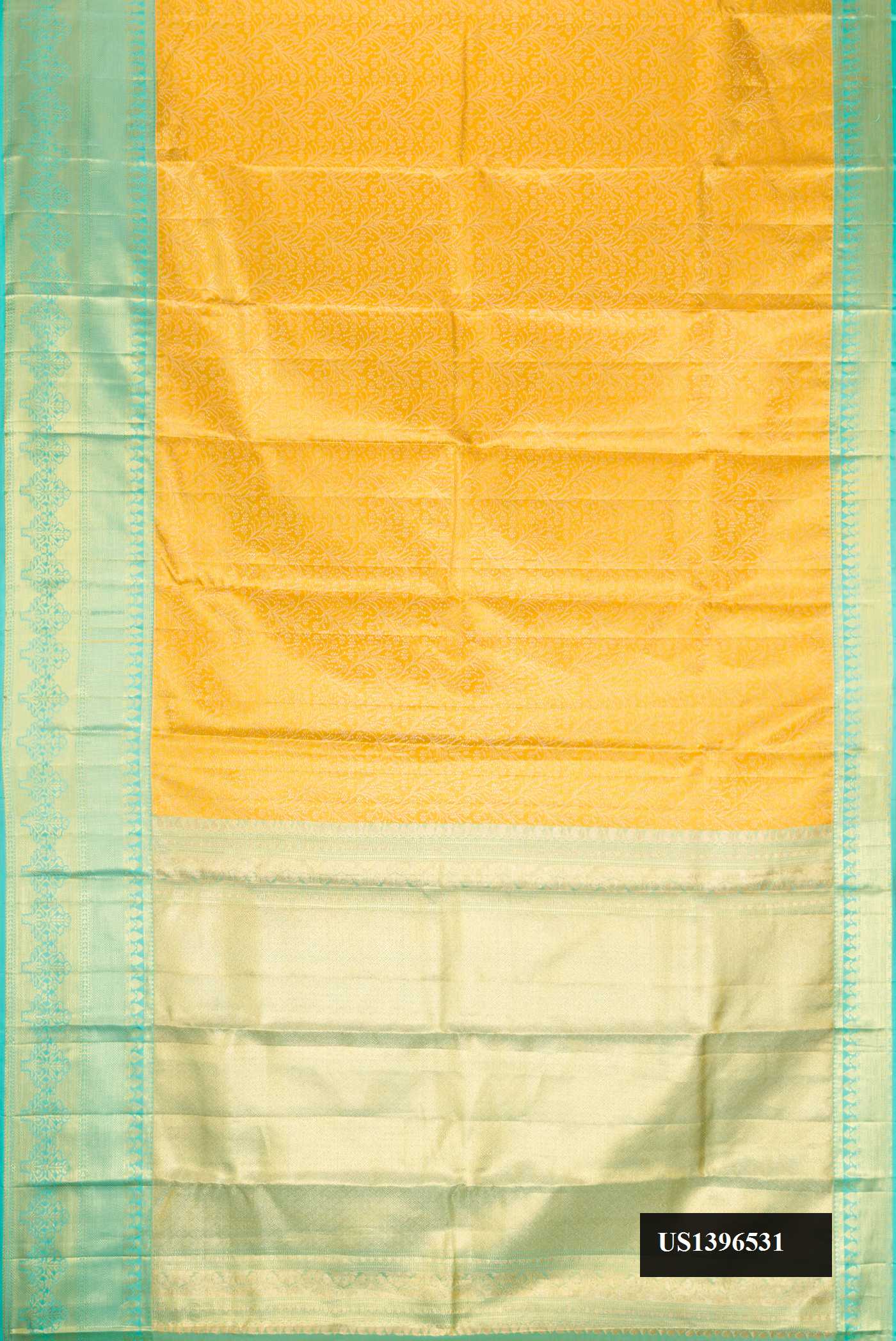 Gold Dual Tone Kanchipuram Tissue Silk Saree