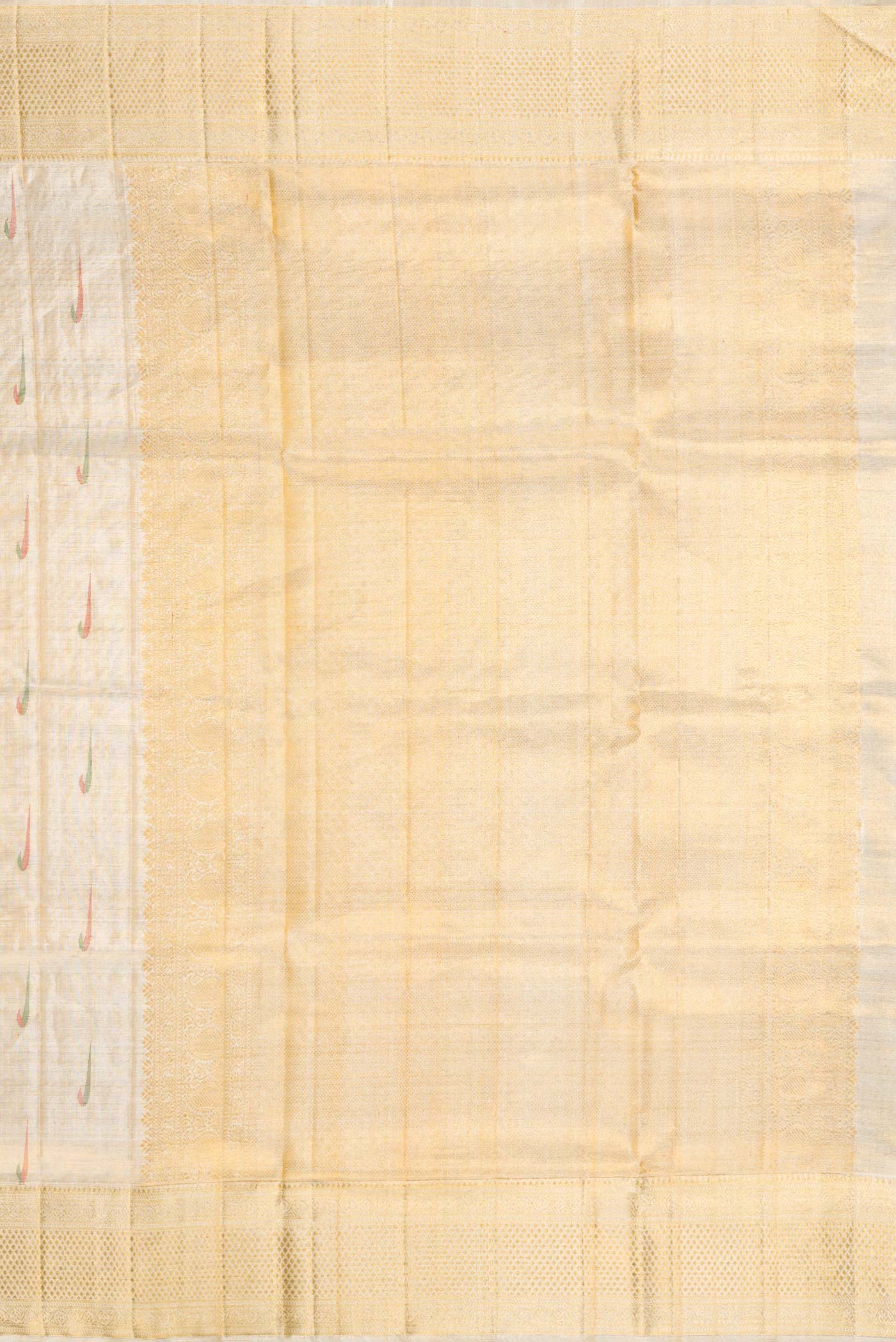 Gold Dual Tone Kanjivaram Tissue Silk Saree - Image 7