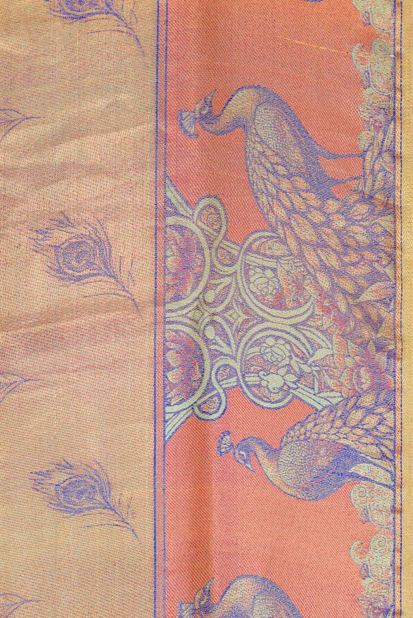 Gold Kanjivaram Tissue Silk Saree - Image 3