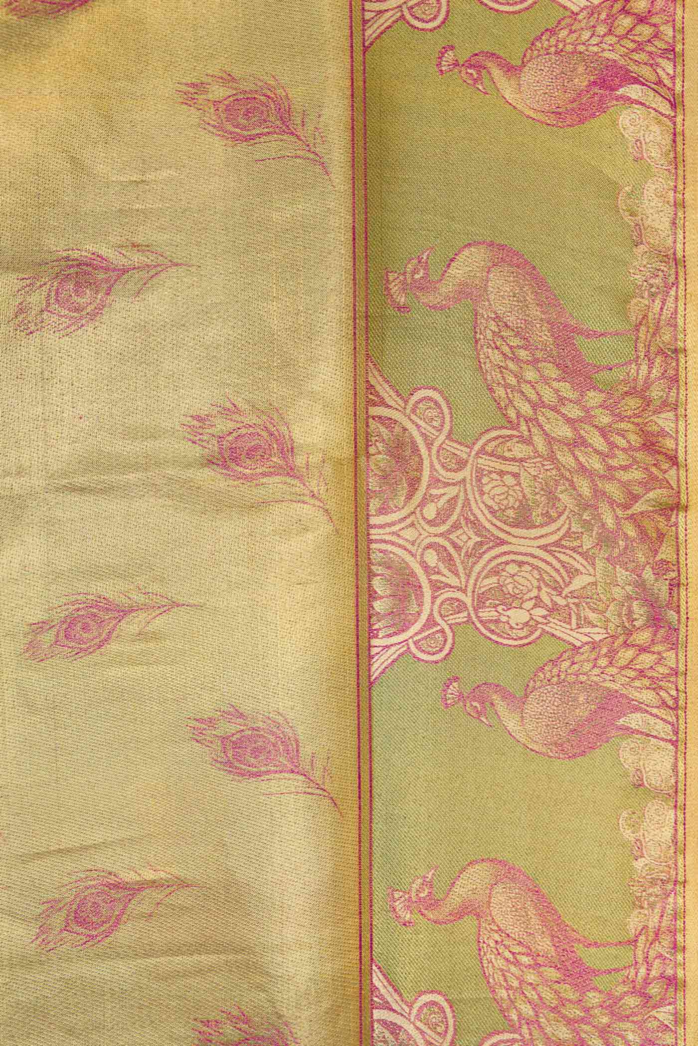 Gold Kanjivaram Tissue Silk Saree - Image 3