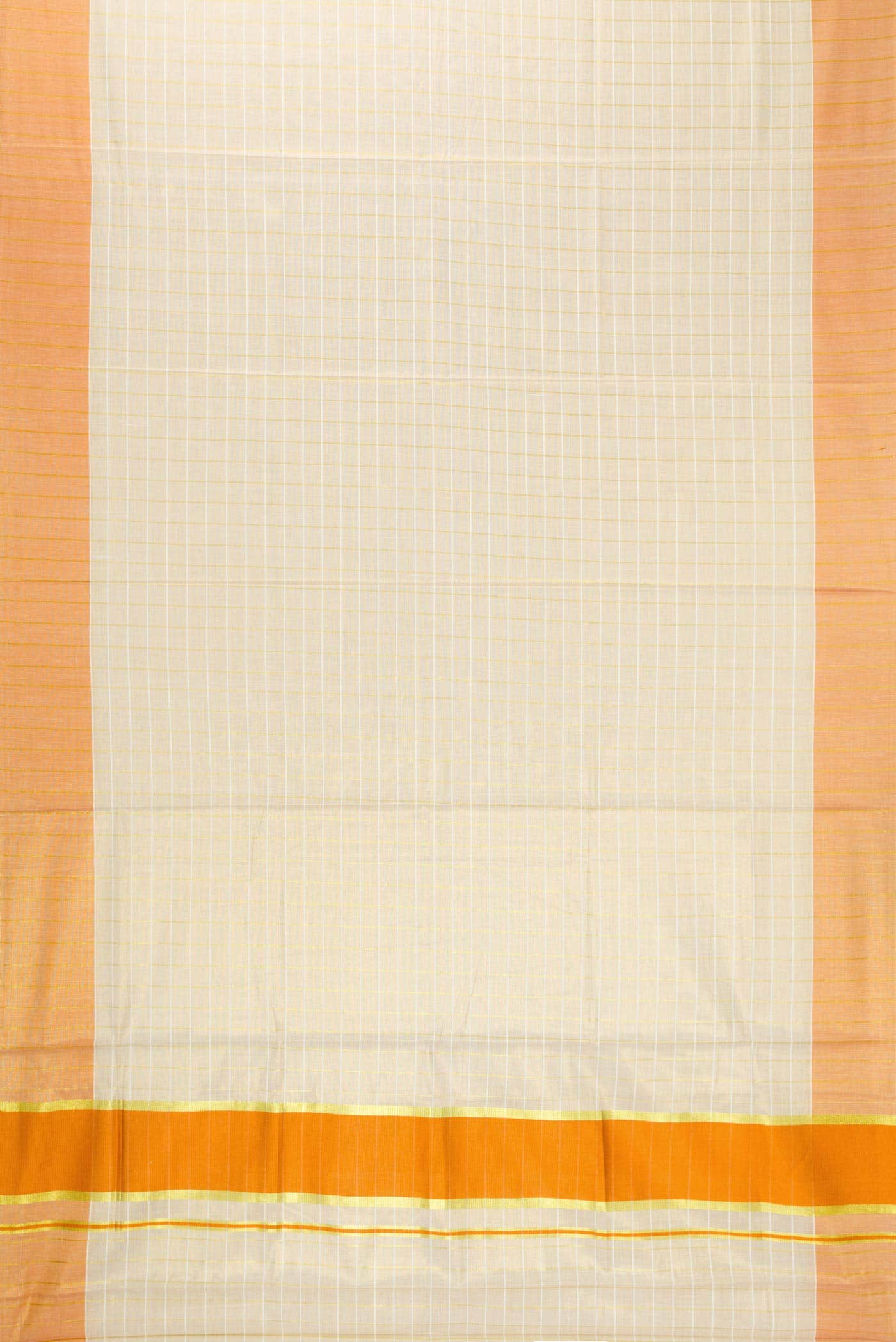 Gold Dual Tone Kerala Cotton Saree - Image 2