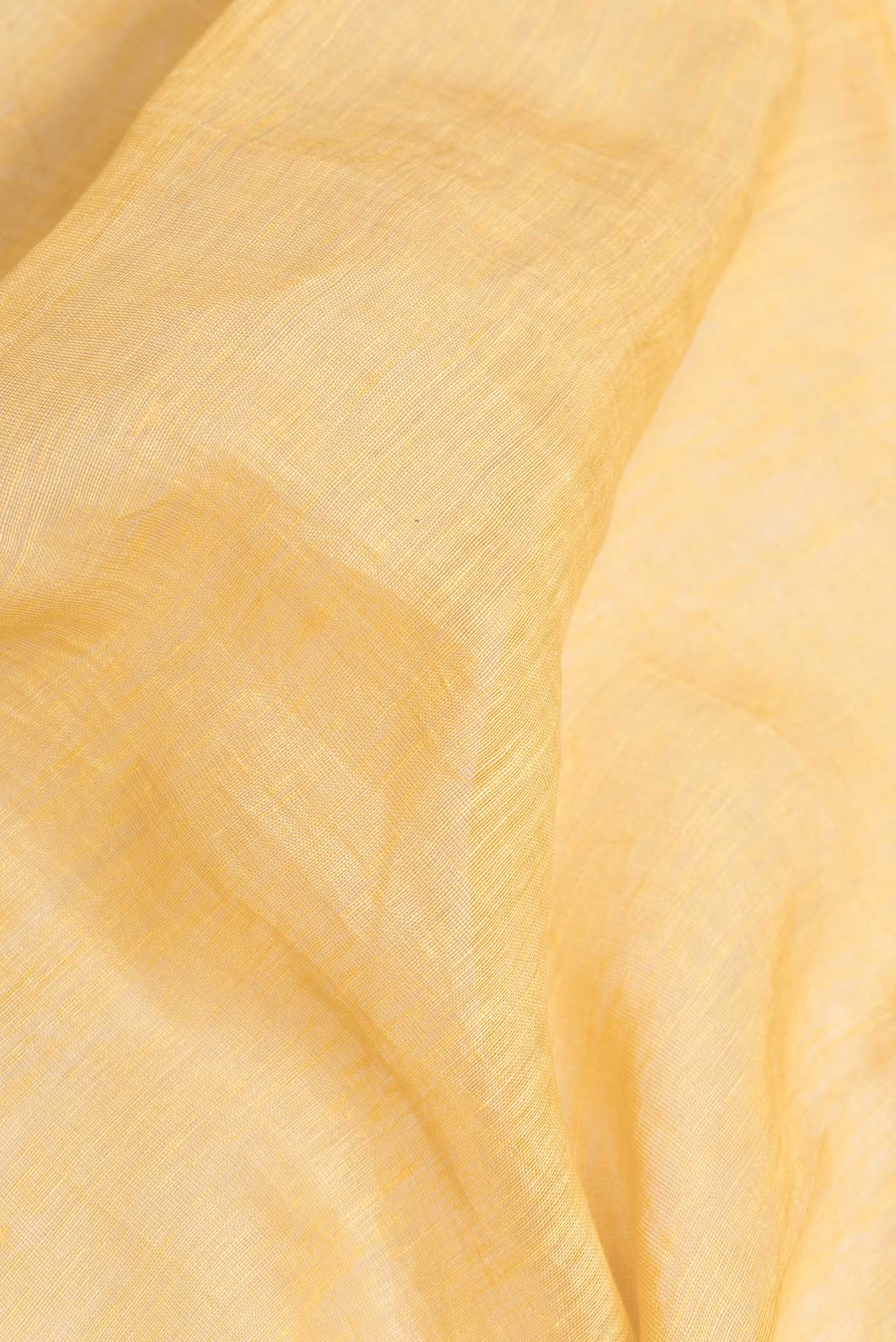 Gold Dual Tone Linen Saree - Image 2