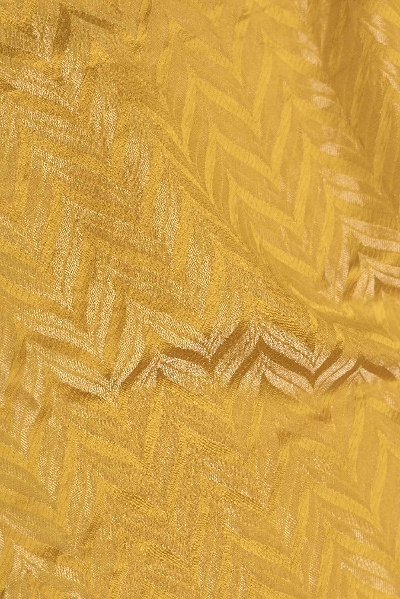 Yellow Mysore Crepe Saree - Image 2