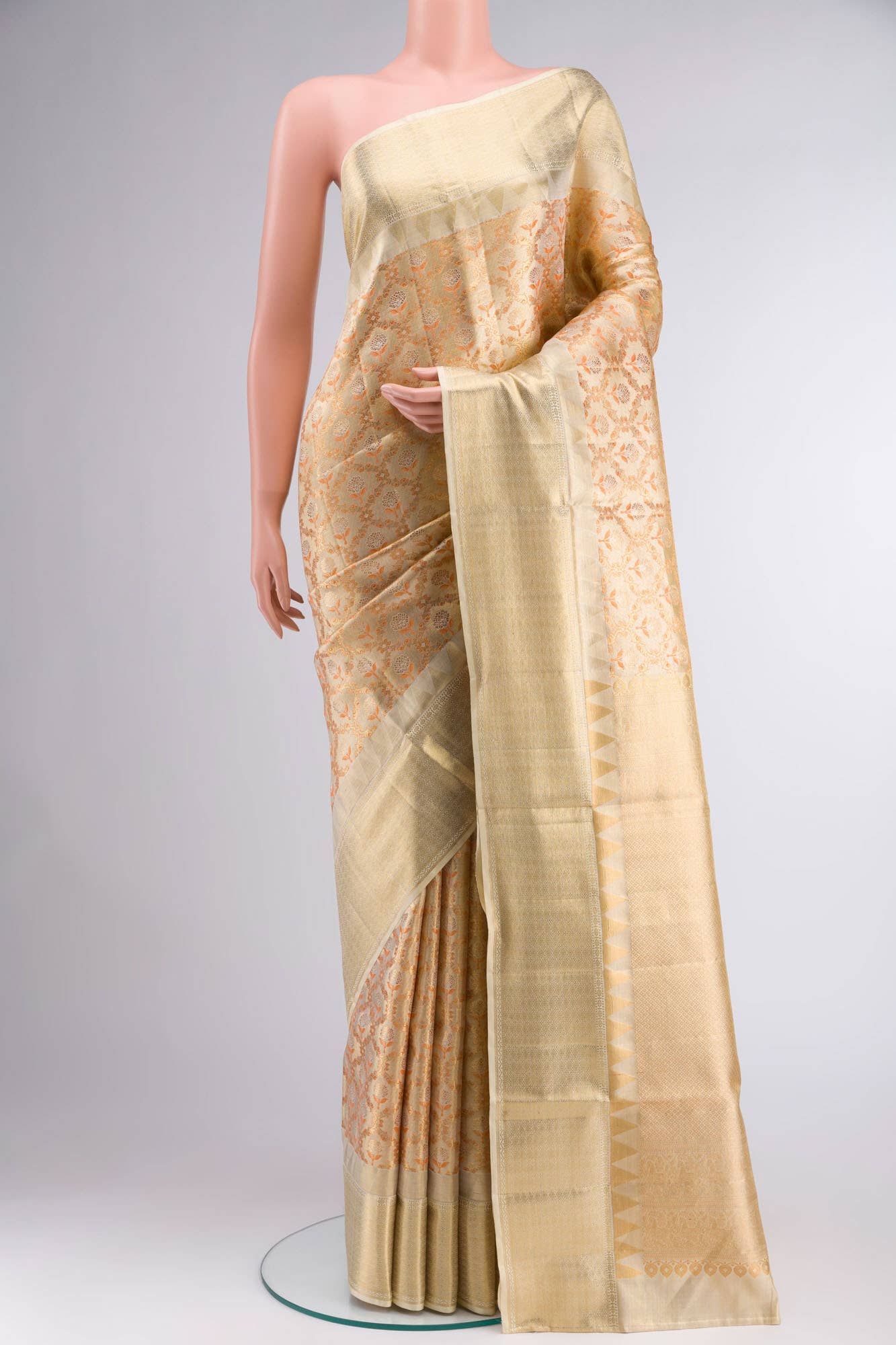 Gold Kanjivaram Silk Saree