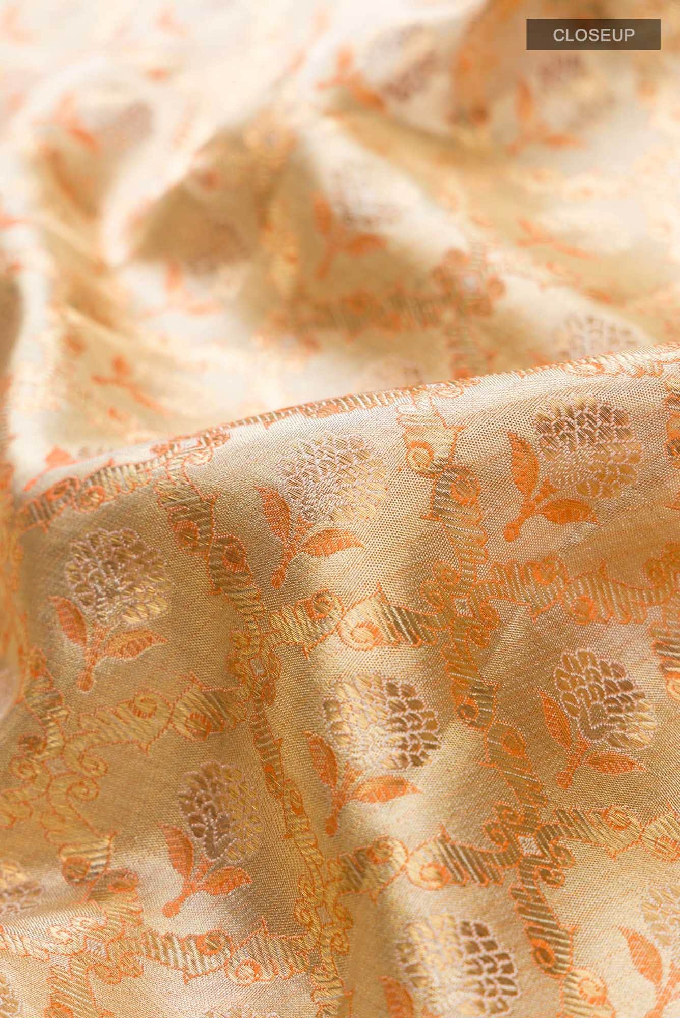 Gold Kanjivaram Silk Saree - Image 3