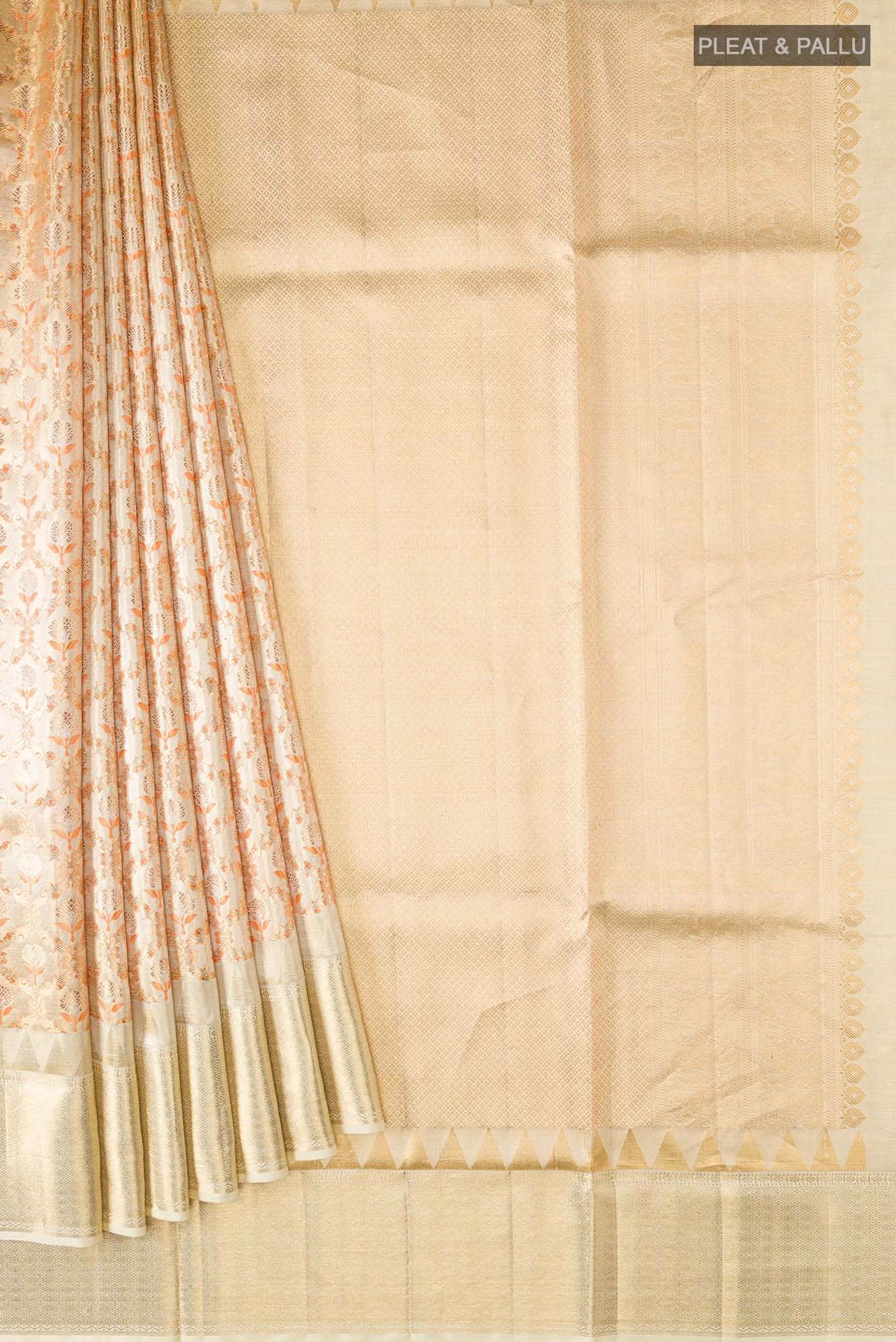 Gold Kanjivaram Silk Saree - Image 8