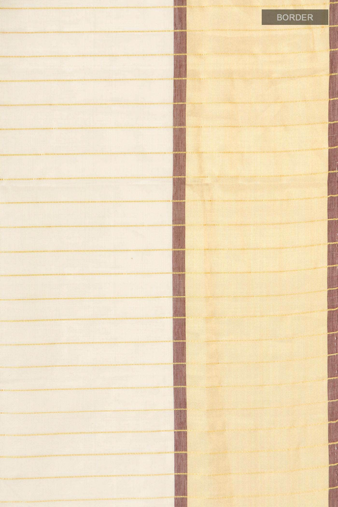 Gold Kerala Cotton Saree - Image 4