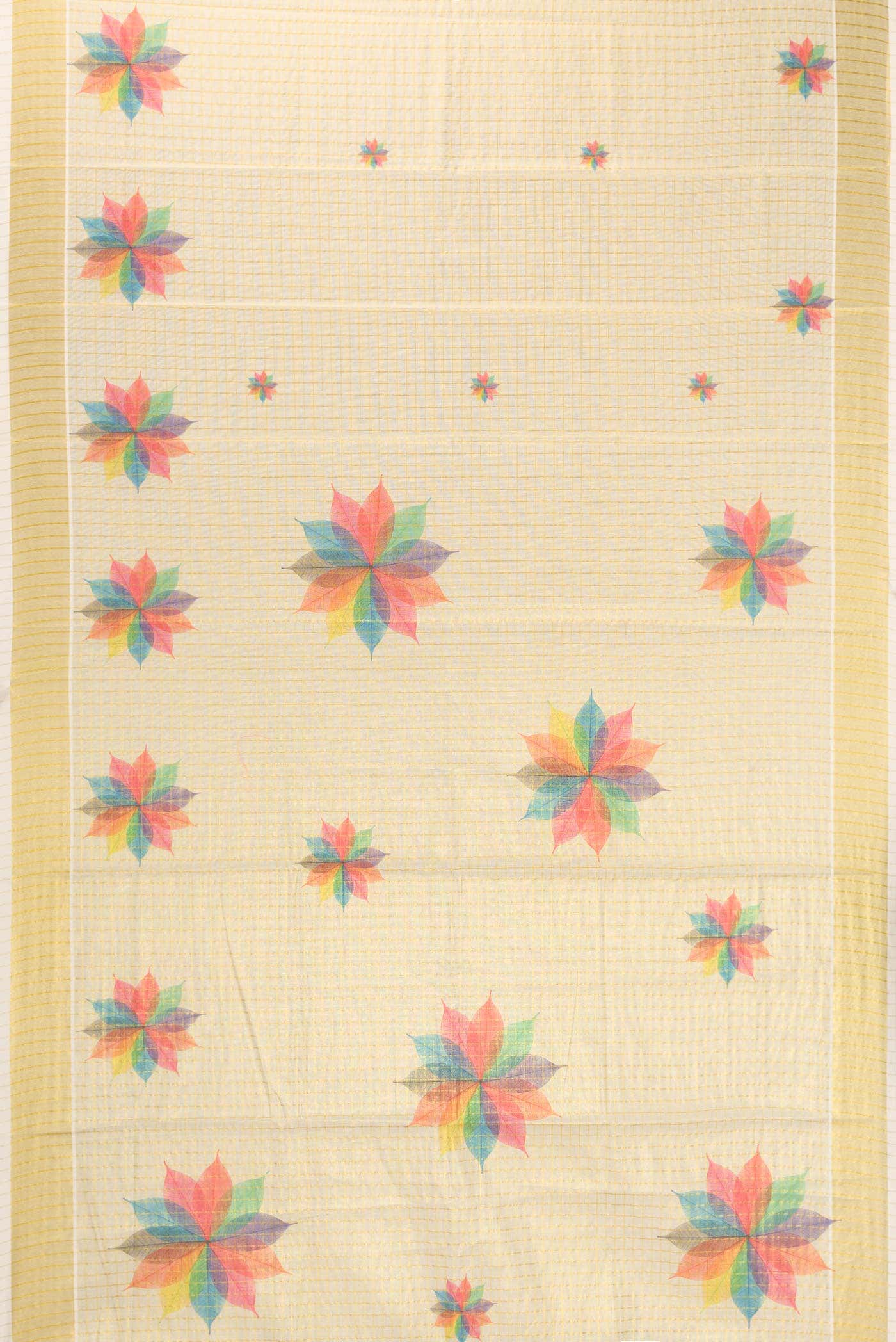 Gold Kerala Cotton Saree - Image 2