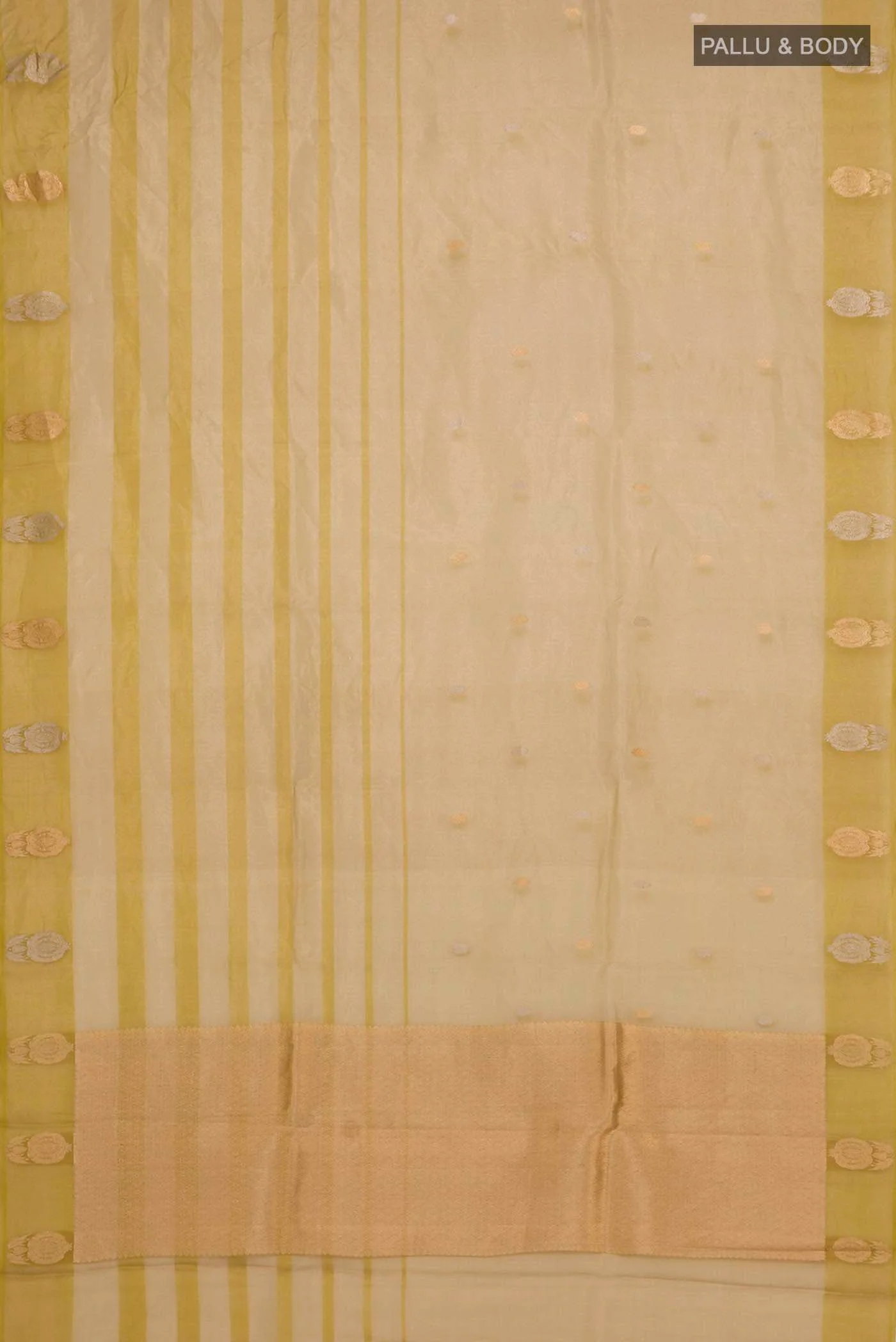 Golden Banarasi Tissue Silk Saree - Image 4