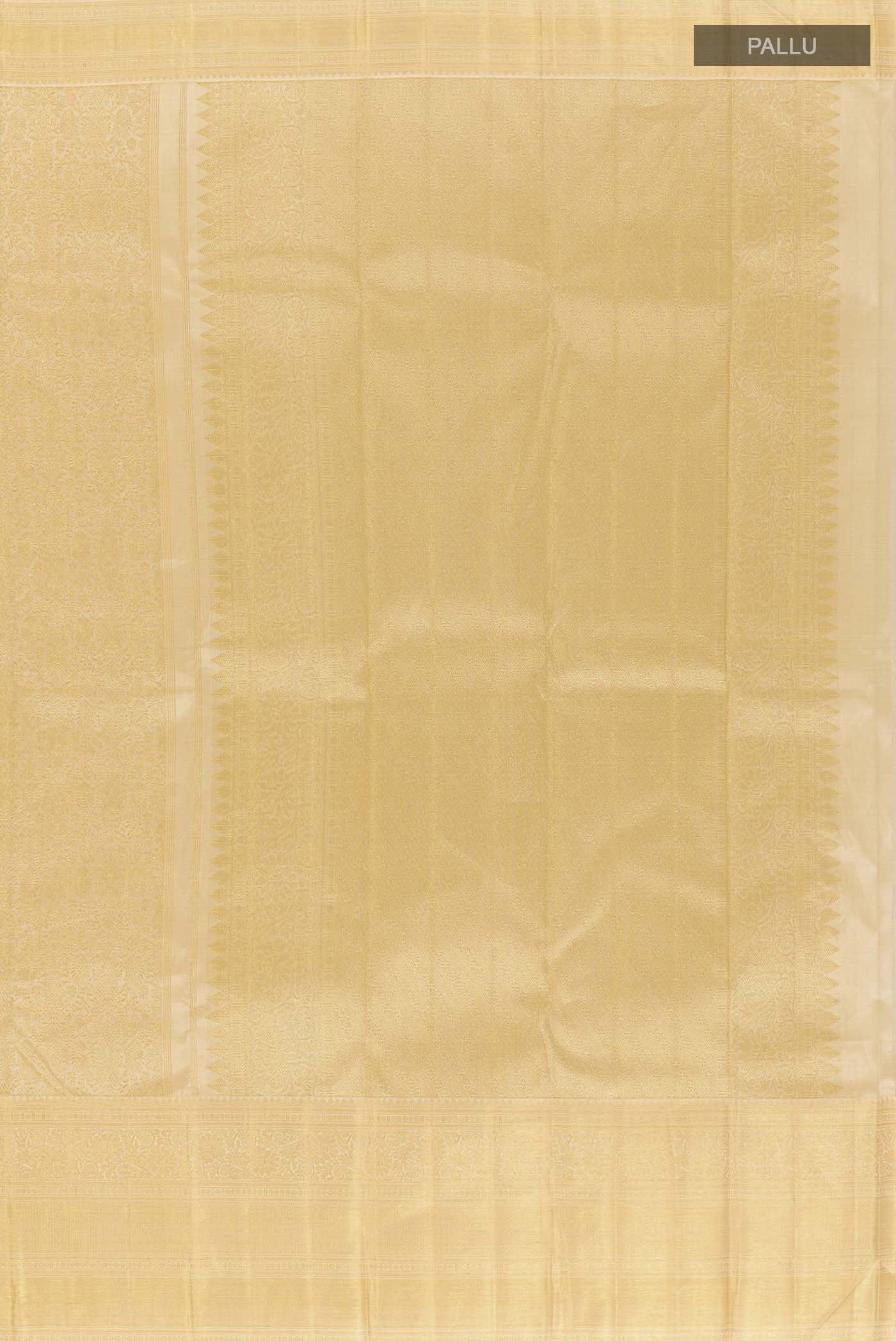 Golden Kanchipuram Silk Saree - Image 7