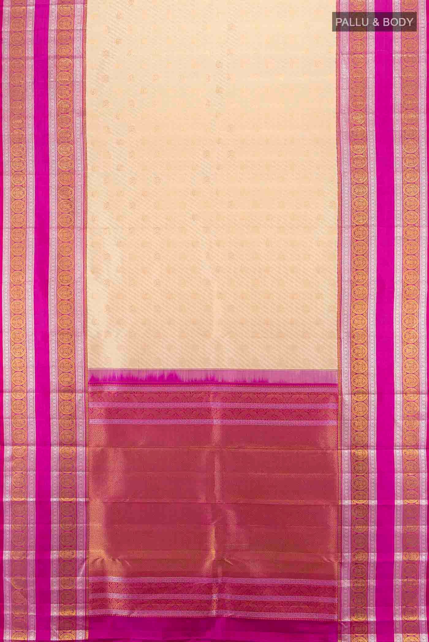 Peach Kanchipuram Silk Saree - Image 5