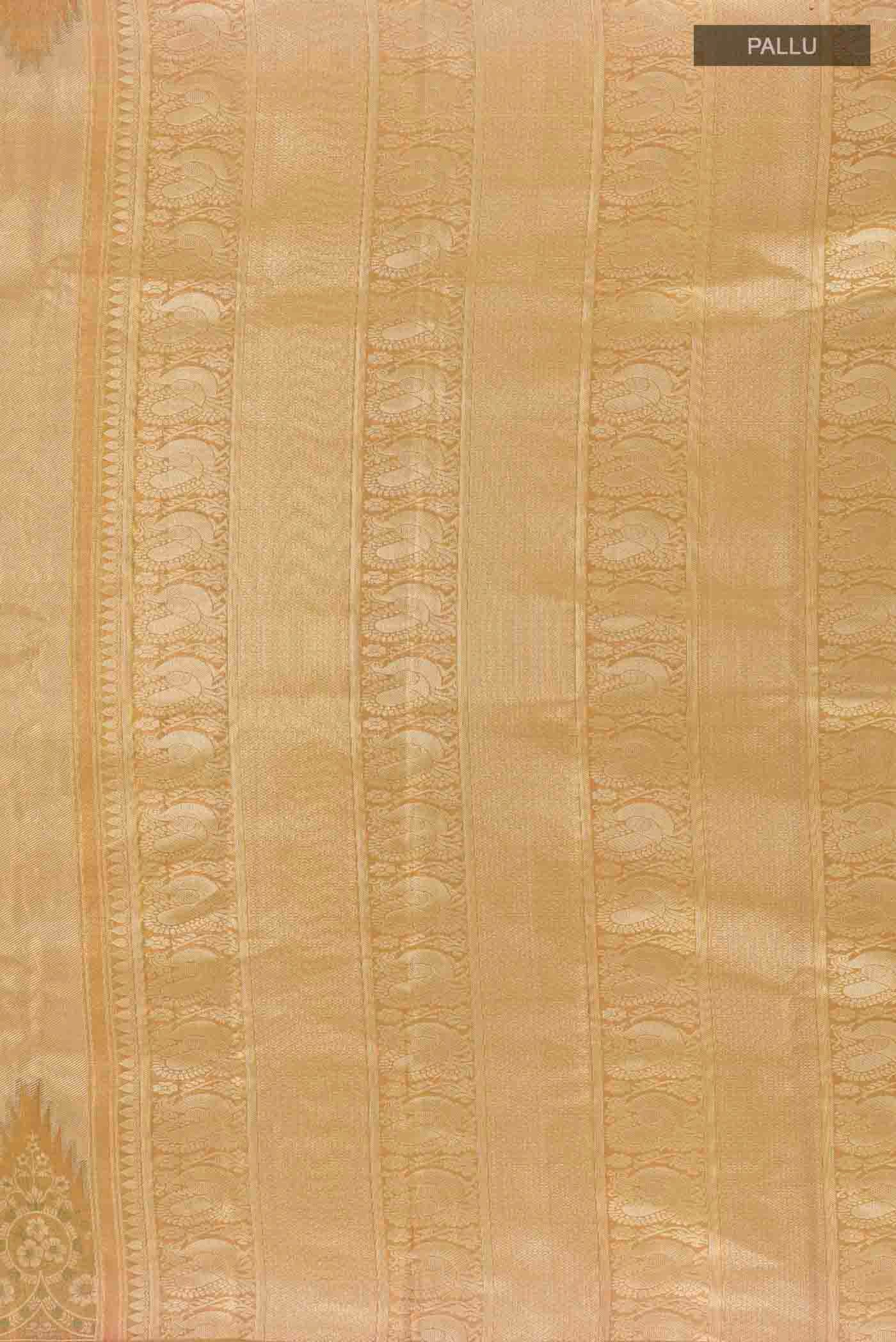 Golden Kanchipuram Tissue Silk Saree - Image 7