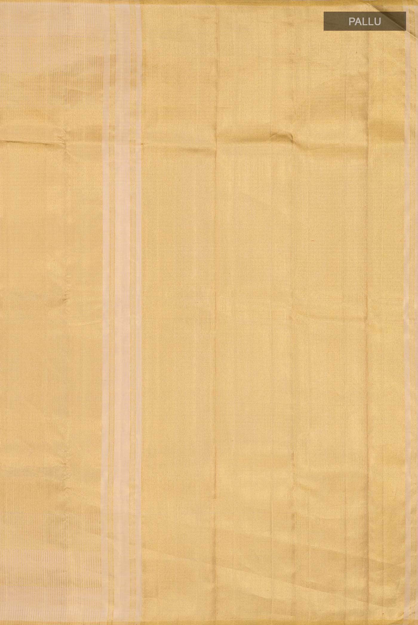 Golden Kanjivaram Tissue Silk Saree - Image 5
