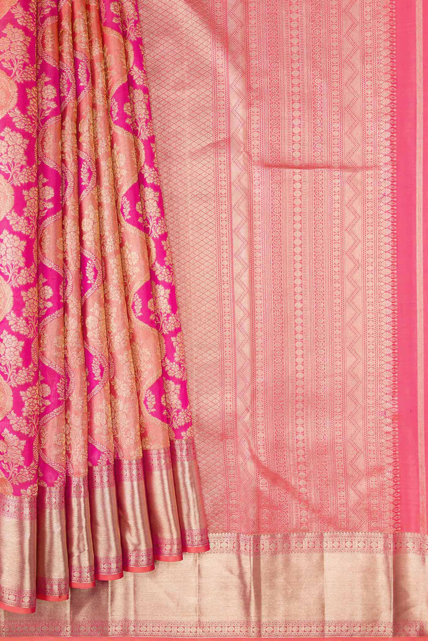 Multi Color Kanjivaram Silk Saree - Image 5