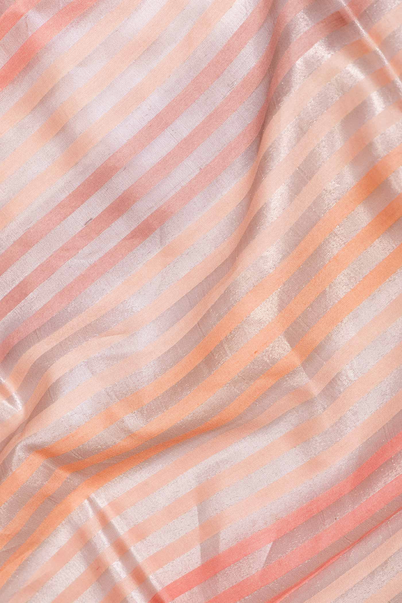 Golden Peach Dual Tone Banarasi Saree - Image 2