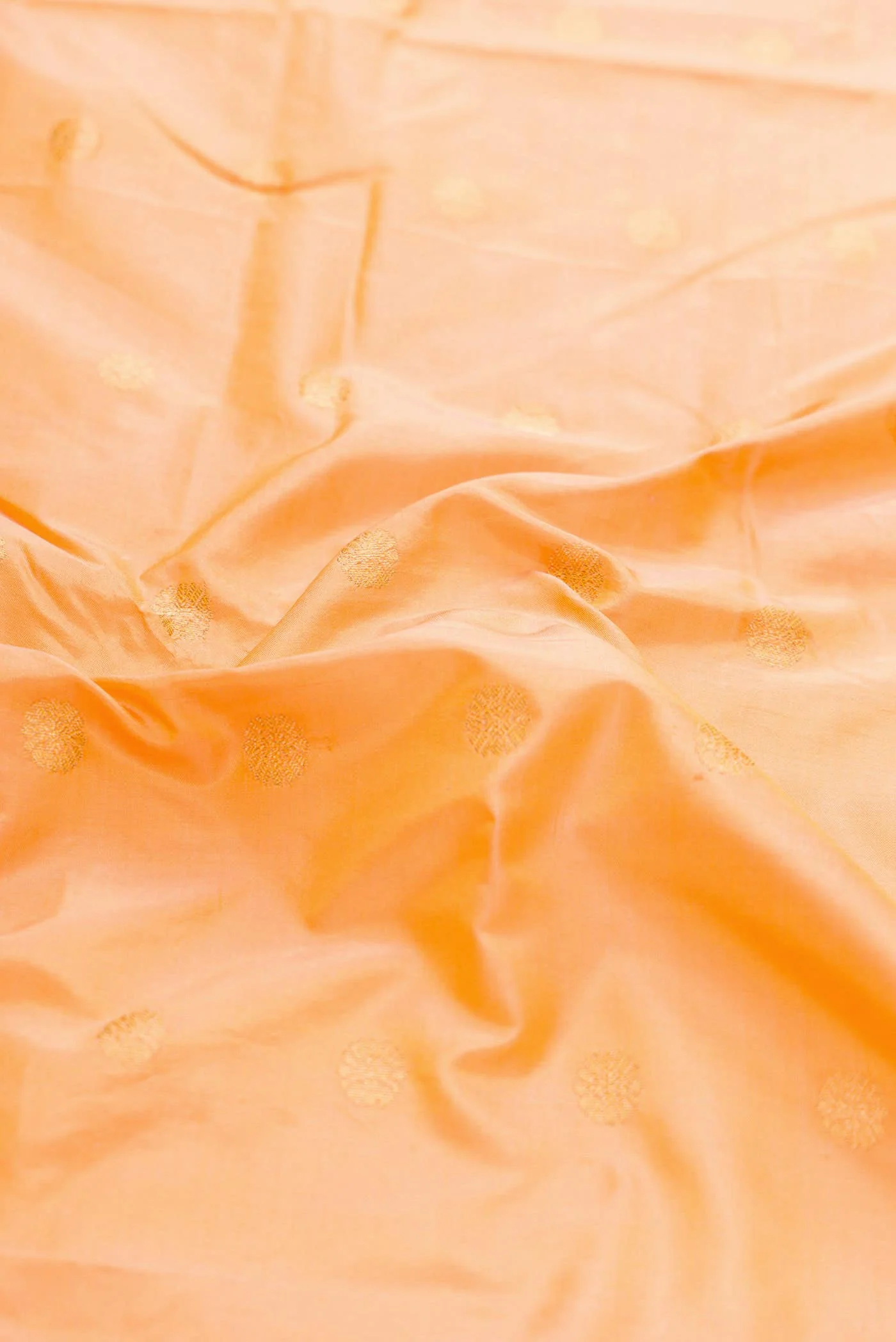 Golden Peach Dual Tone Blended Paithani Silk Saree - Image 2