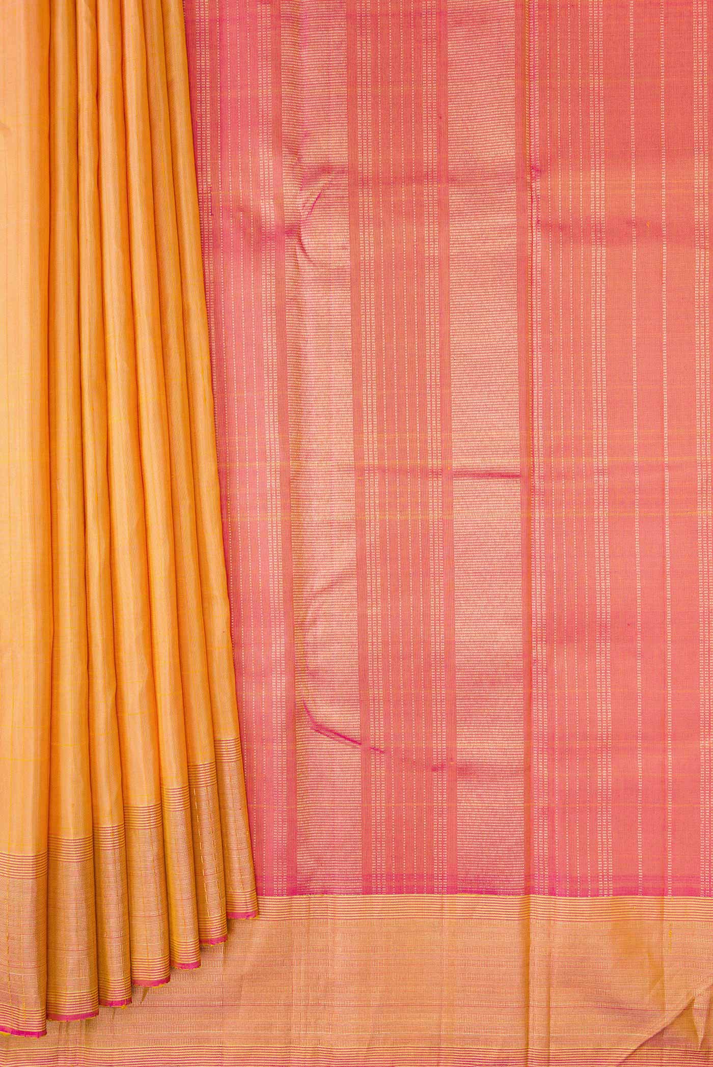 Yellow Kanchipuram Silk Saree - Image 4