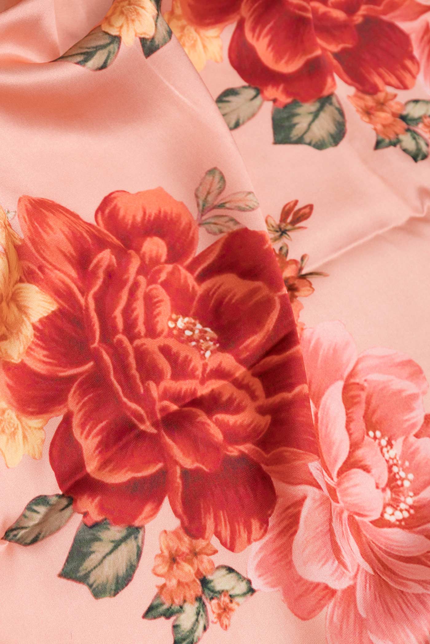 Peach Satin Silk Saree - Image 2