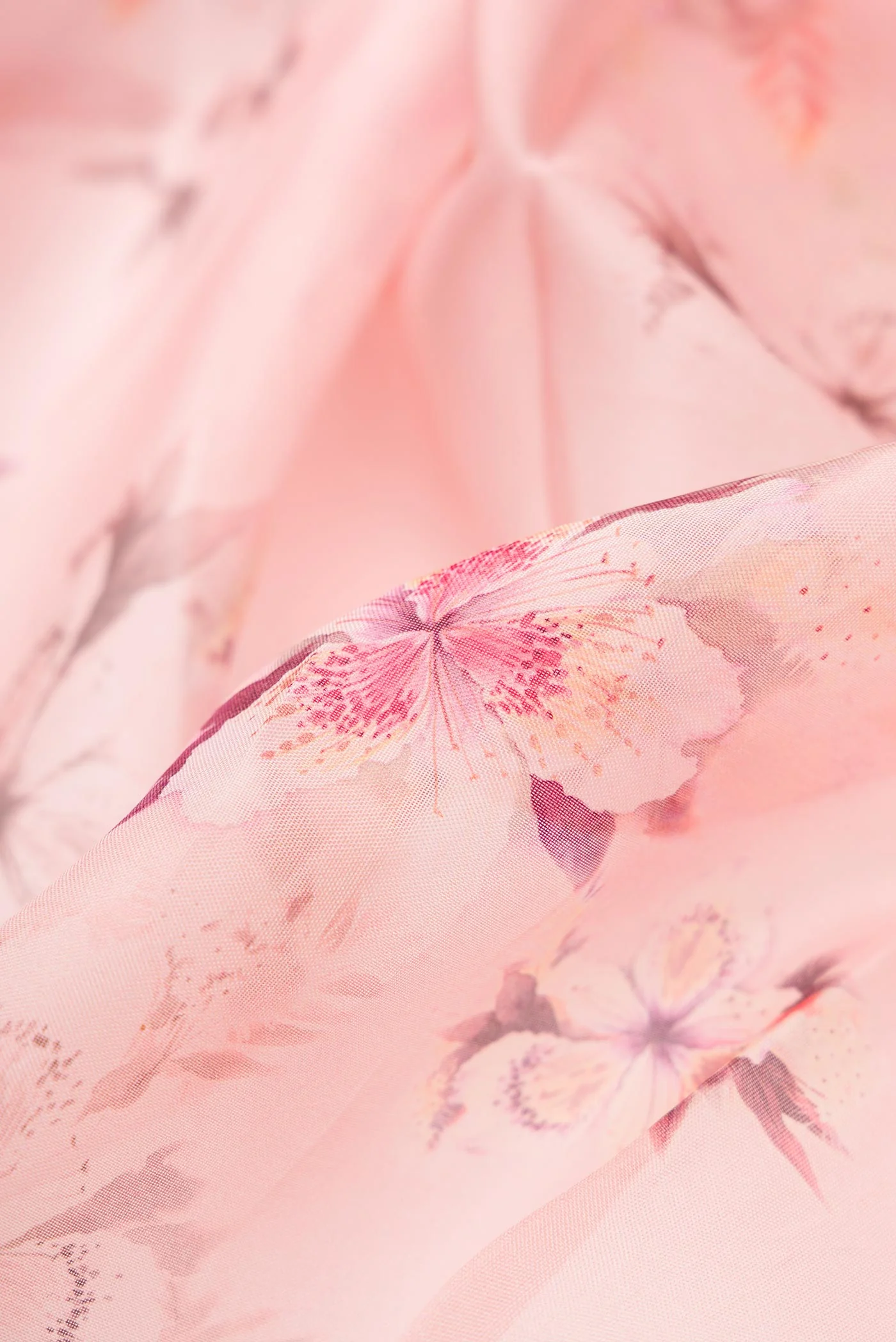 Peach Organza Silk Saree - Image 2