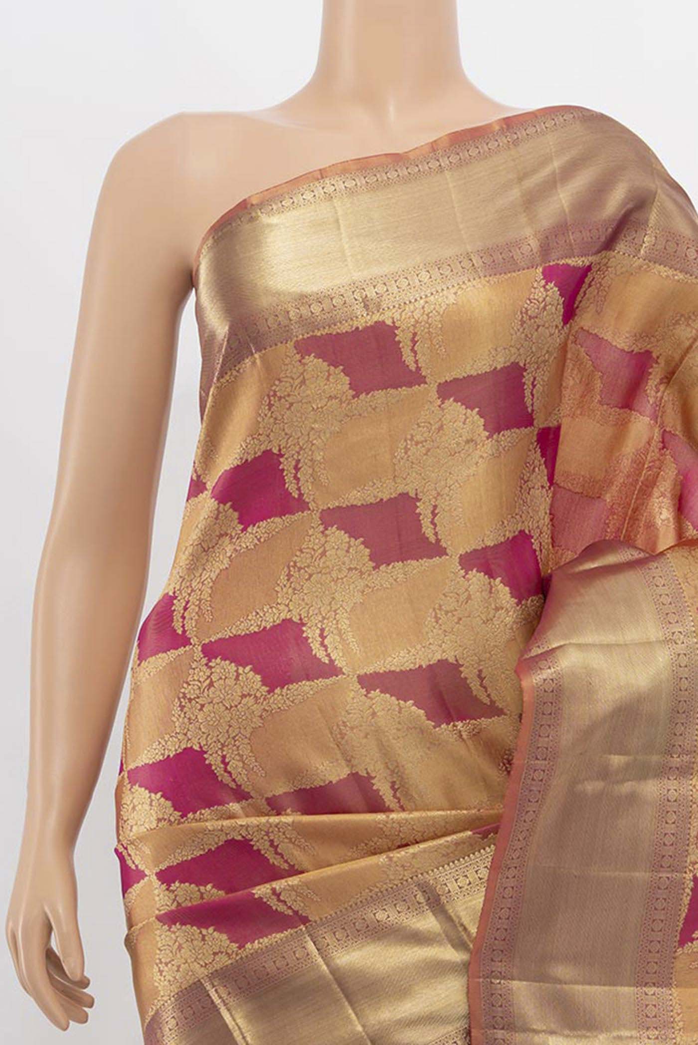 Multi Color Kanjivaram Silk Saree - Image 2