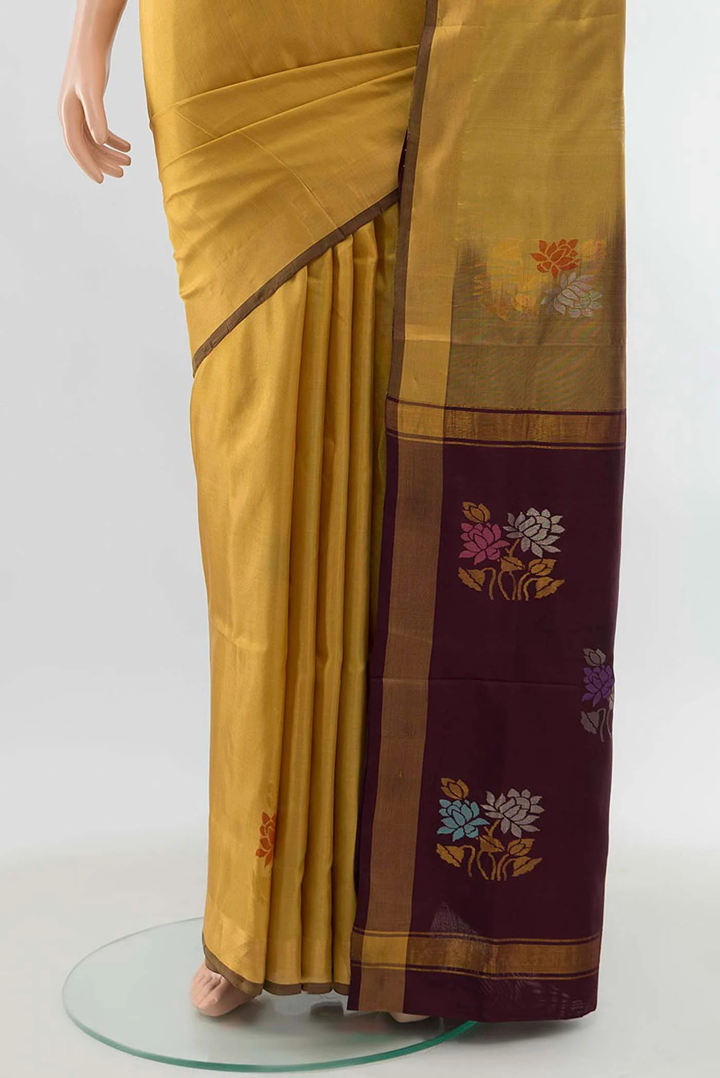 Golden Uppada Silk Saree - Image 3