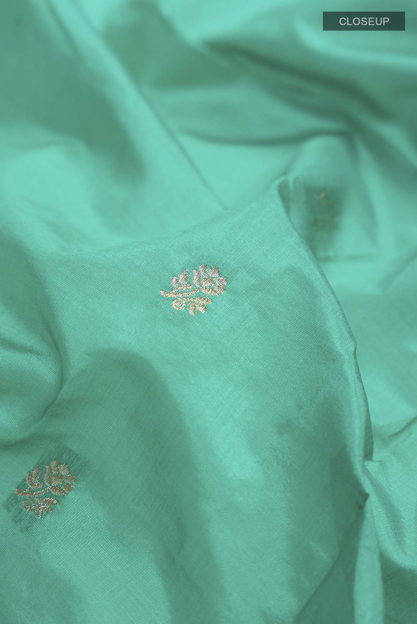 Green Banarasi Katan Silk Saree - Image 2
