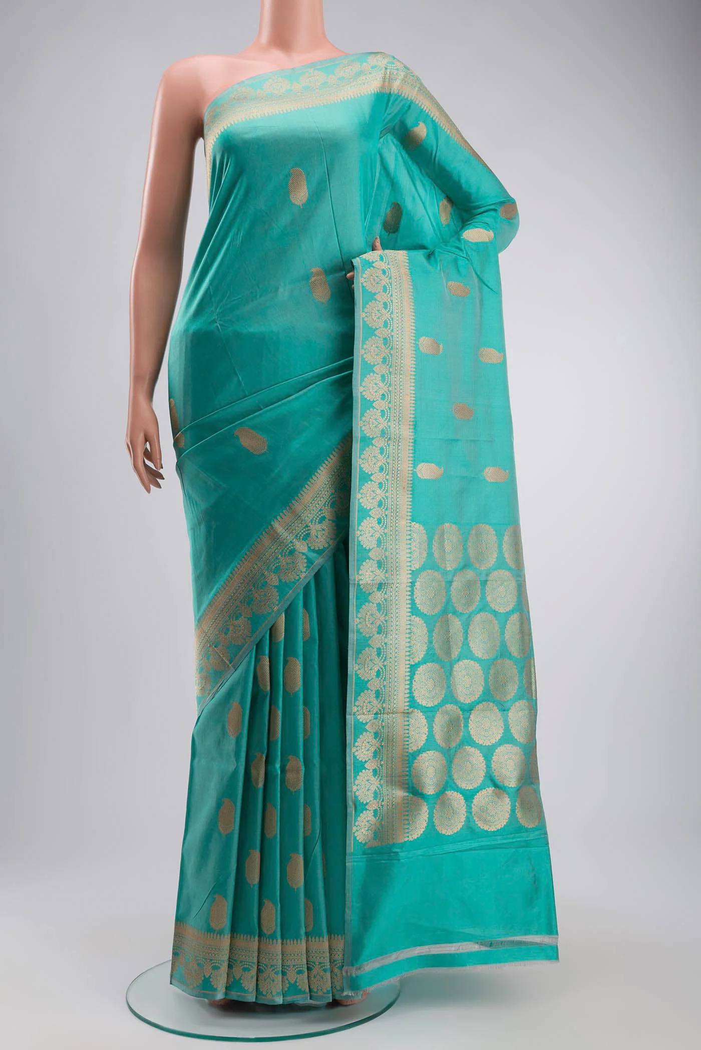 Green Banarasi Katan Silk Saree
