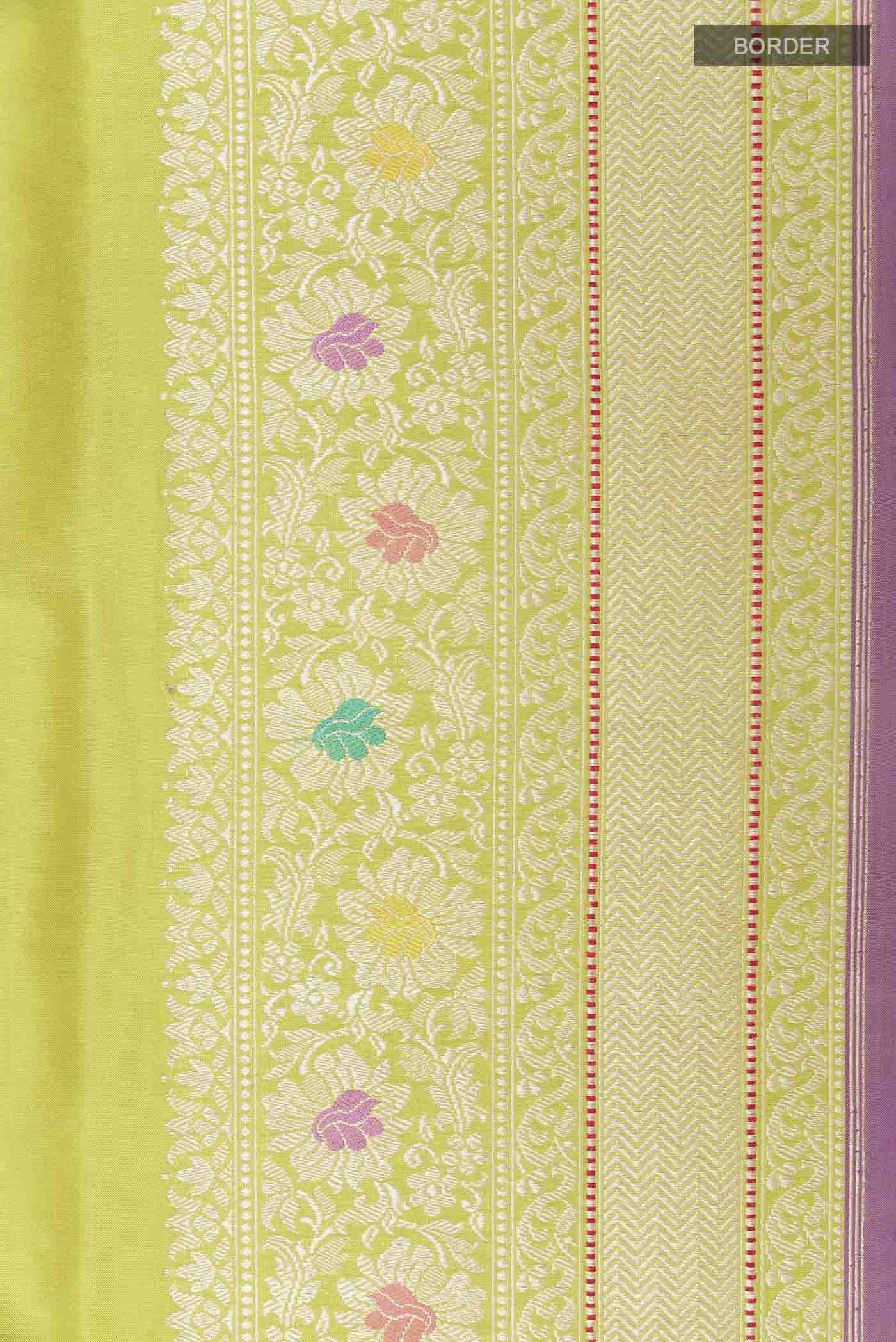 Green Banarasi Saree - Image 3