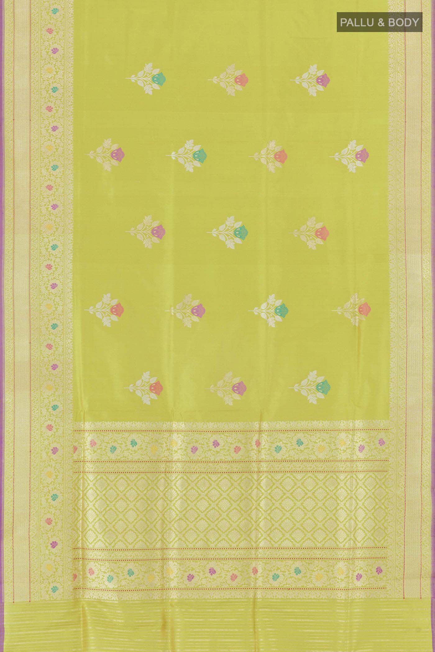 Green Banarasi Saree - Image 6