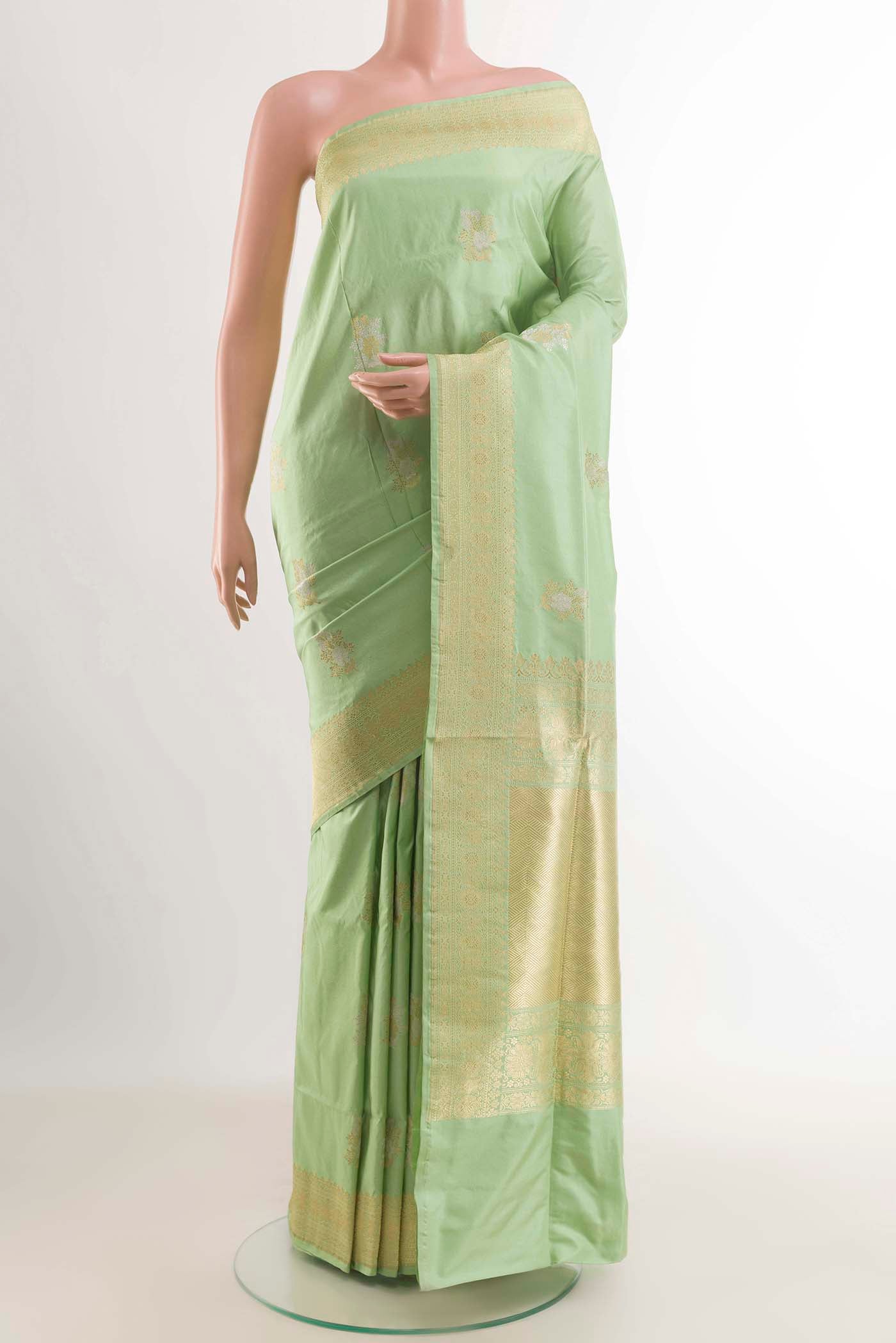Green Banarasi Silk Saree
