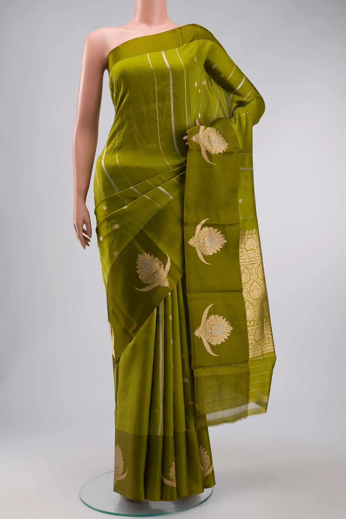 Green Banarasi Silk Saree
