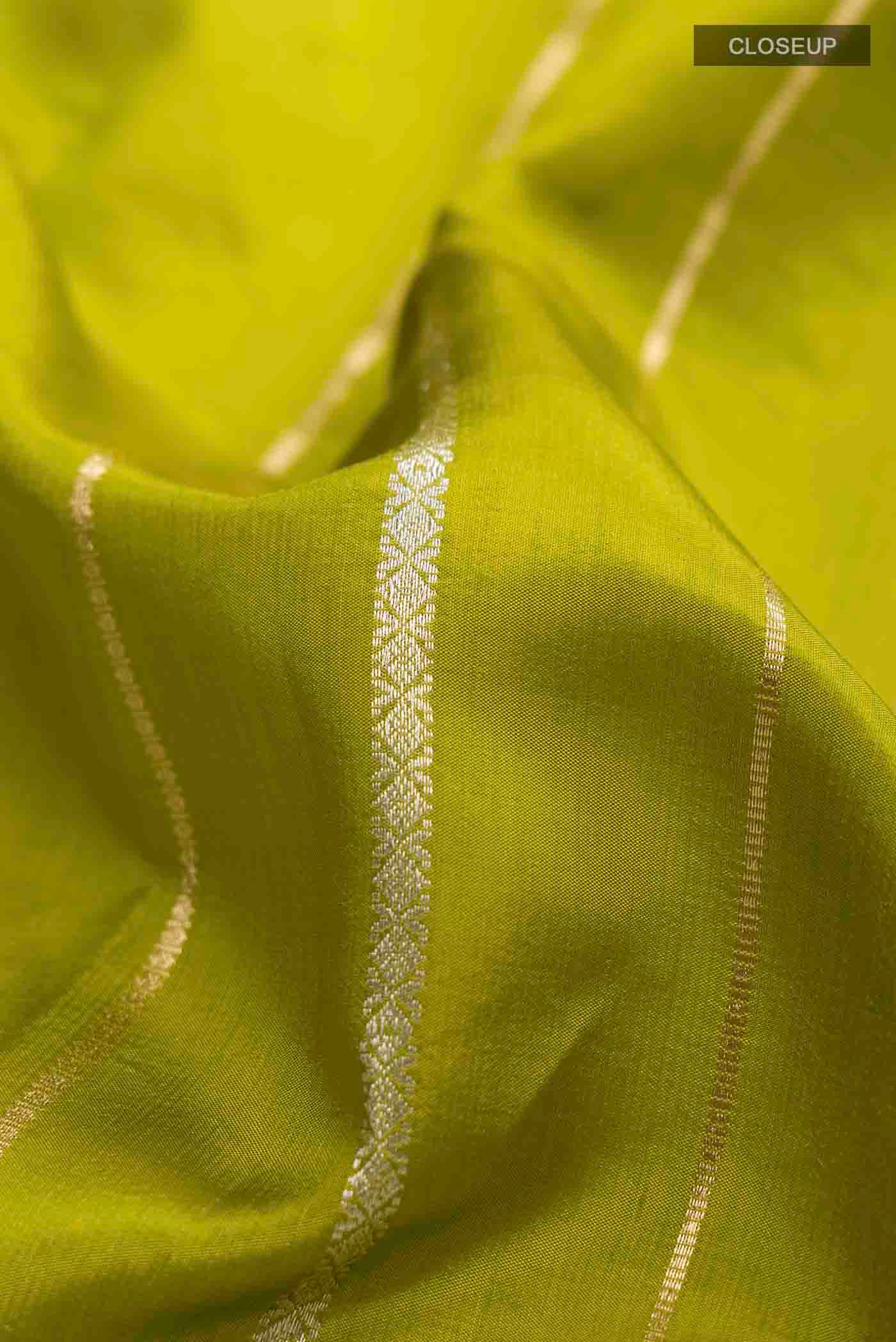 Green Banarasi Silk Saree - Image 2