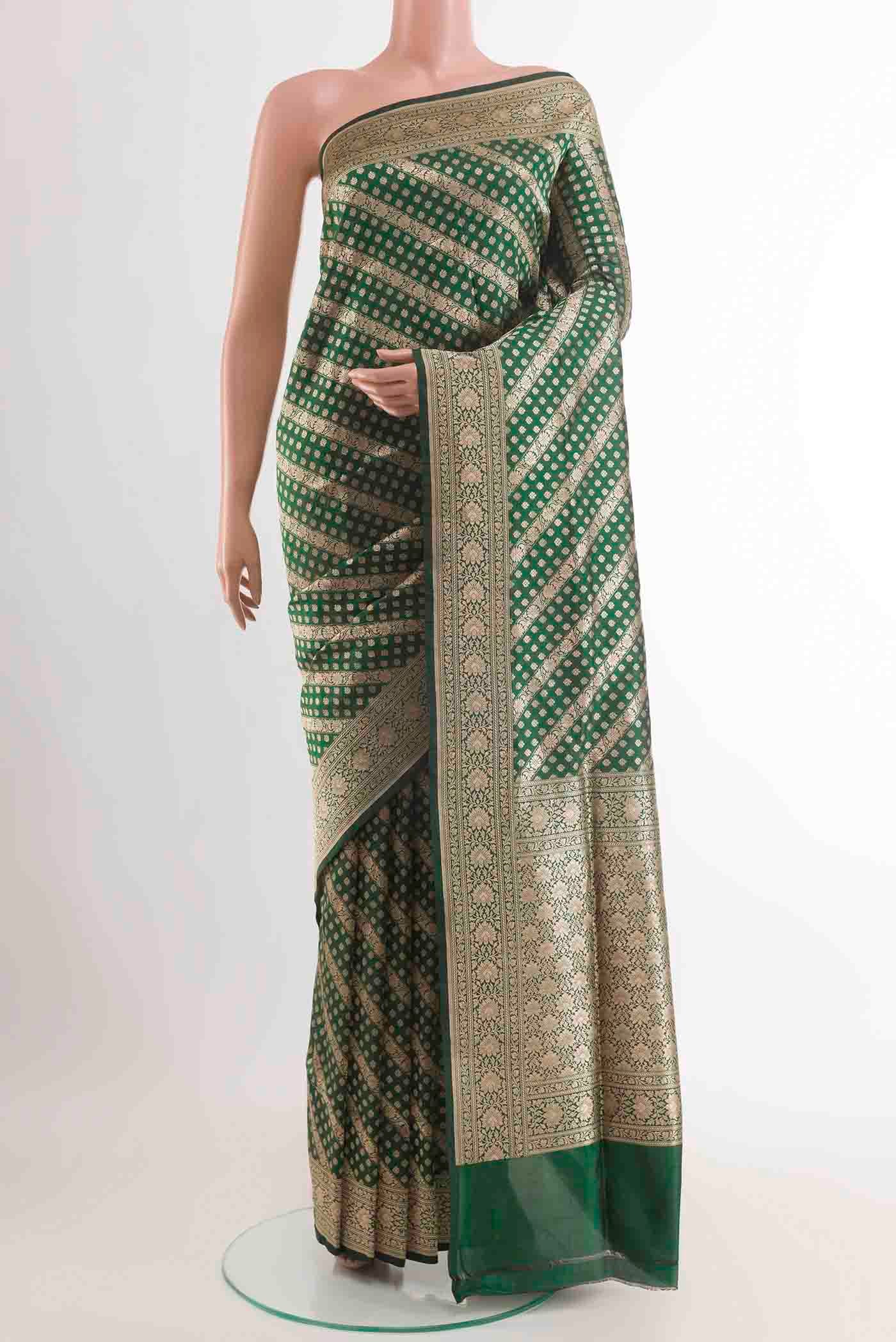 Green Banarasi Silk Saree