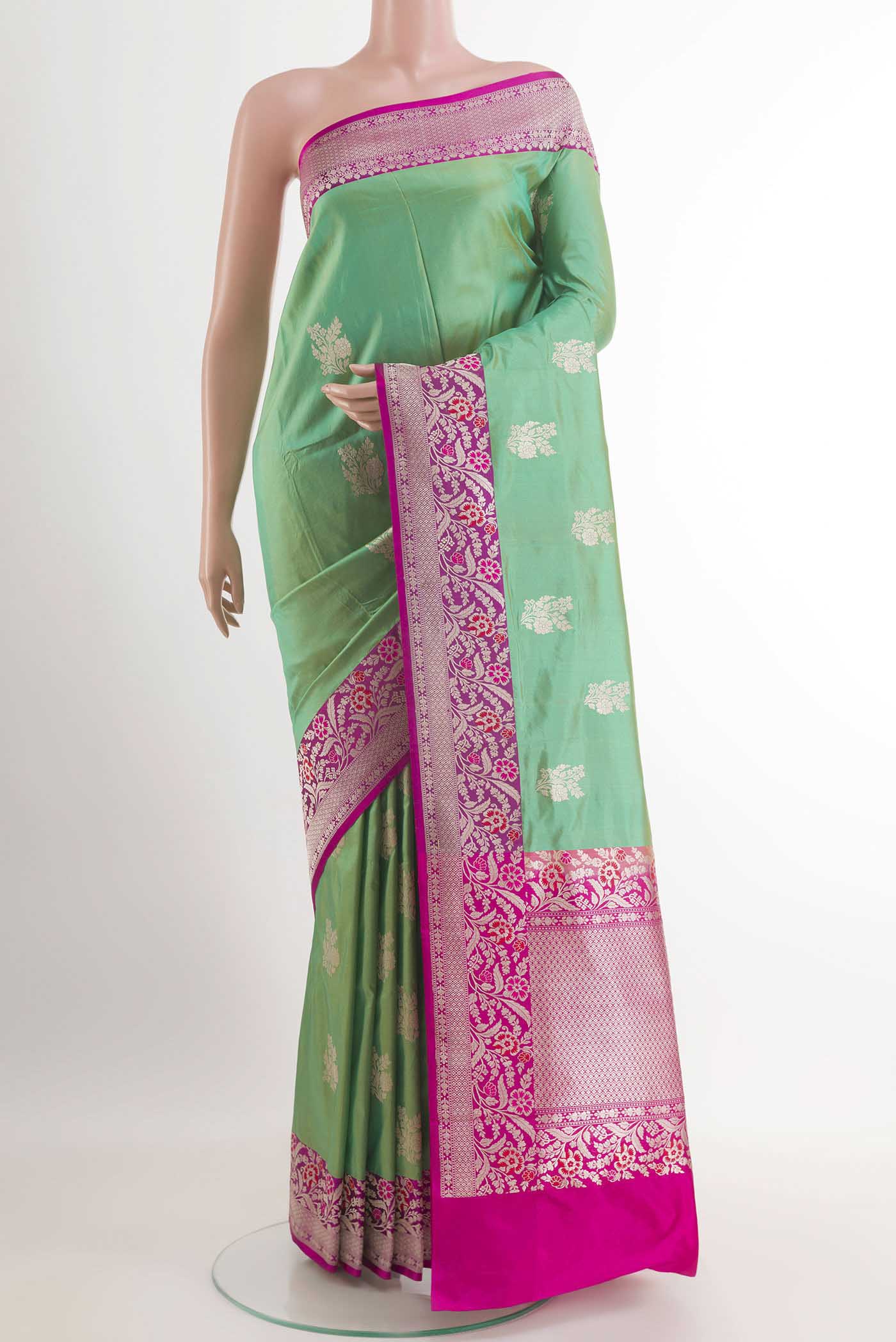 Green Banarasi Silk Saree
