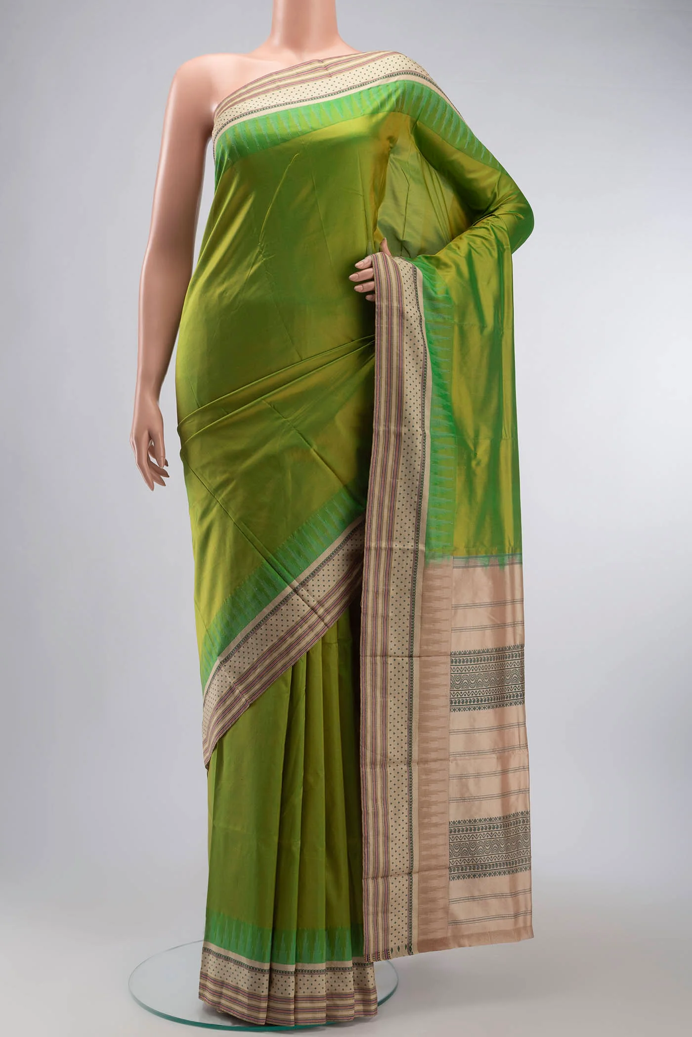 Green Bangalore Silk Saree