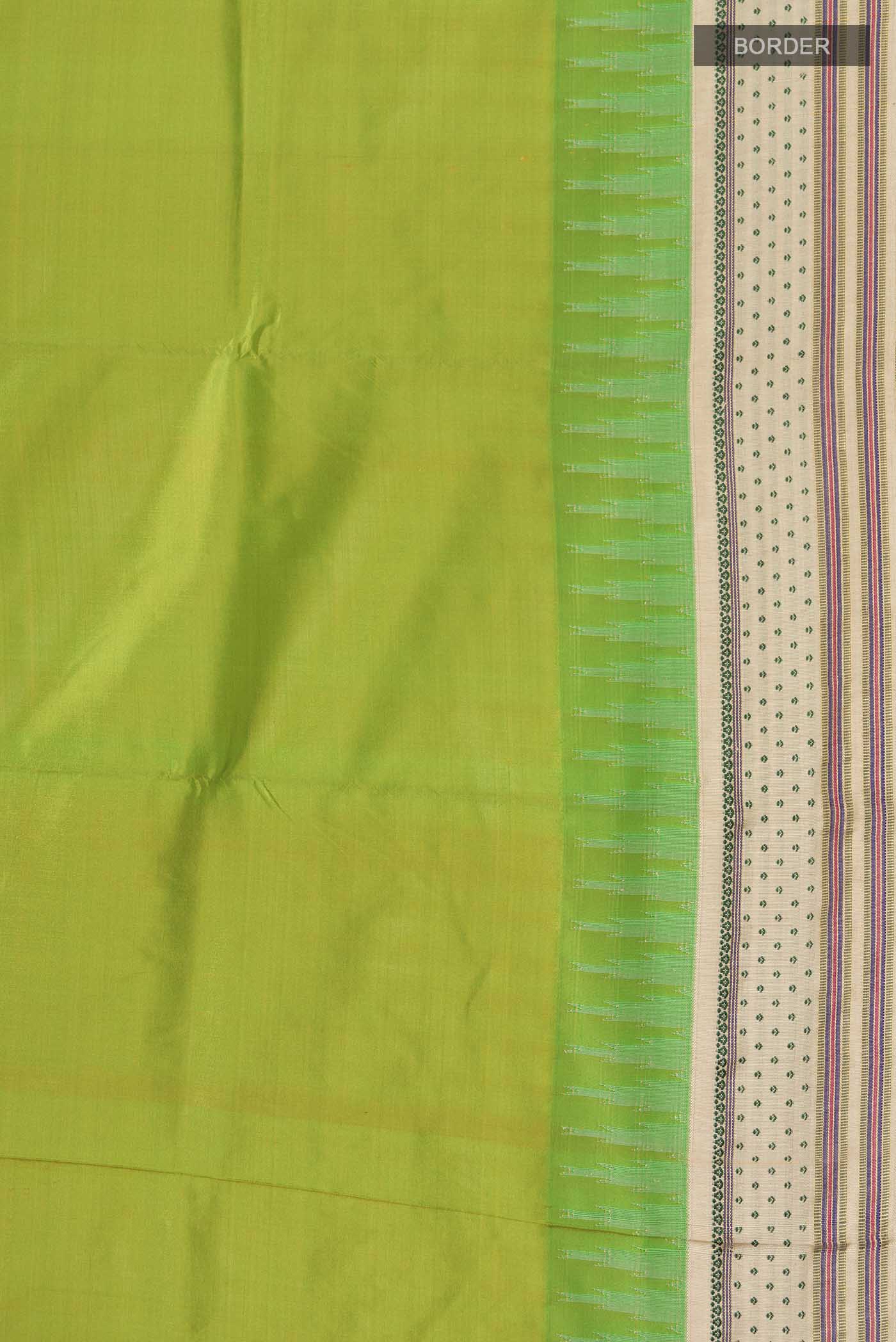 Green Bangalore Silk Saree - Image 3